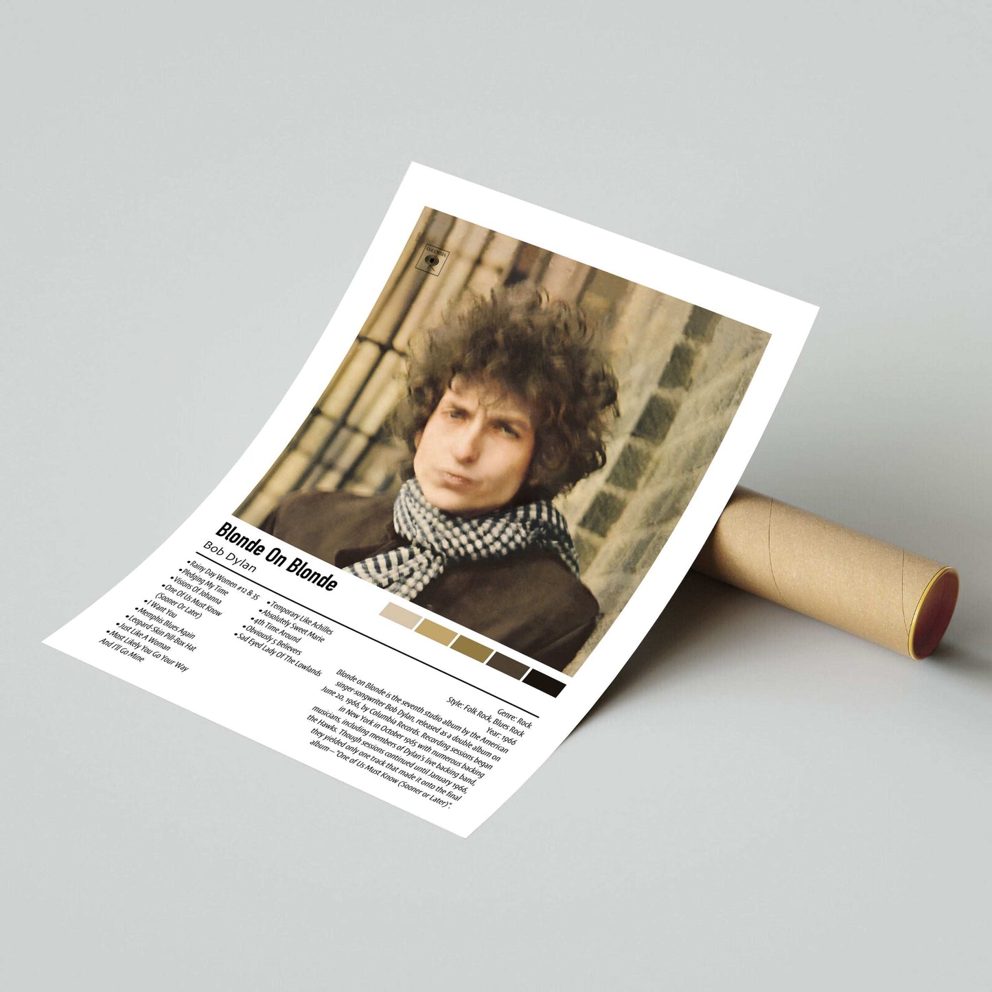 Bob Dylan | Blonde On Blonde | Custom Album Cover Poster Print