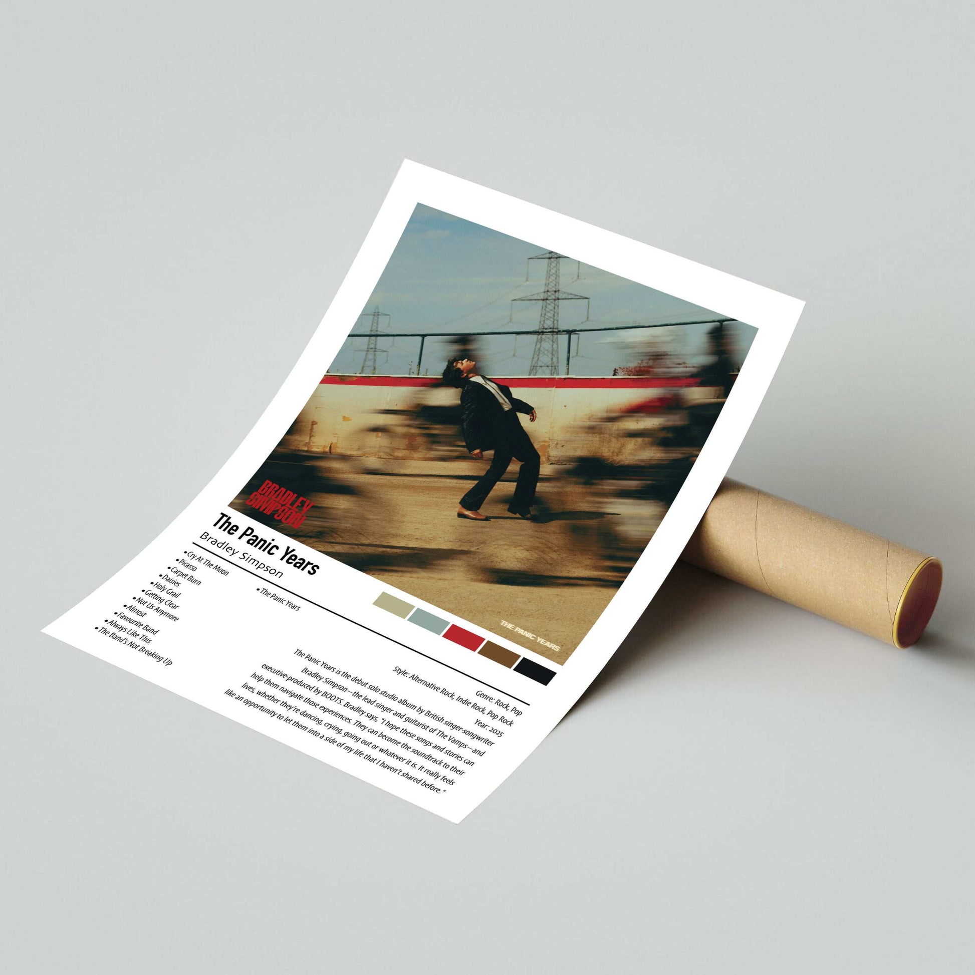 Bradley Simpson | The Panic Years | Custom Album Cover Poster Print