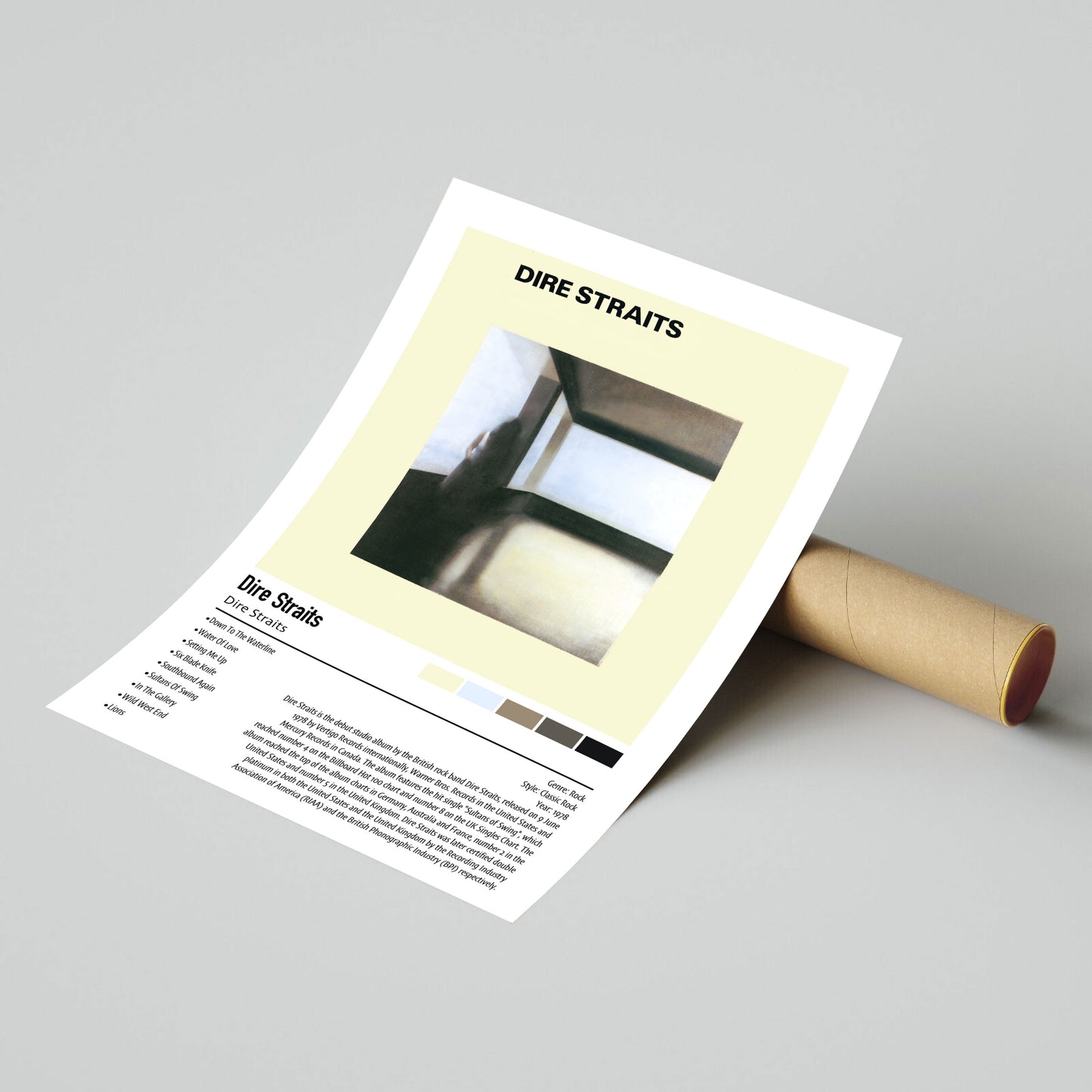 Dire Straits - Dire Straits | Custom Album Cover Poster Print