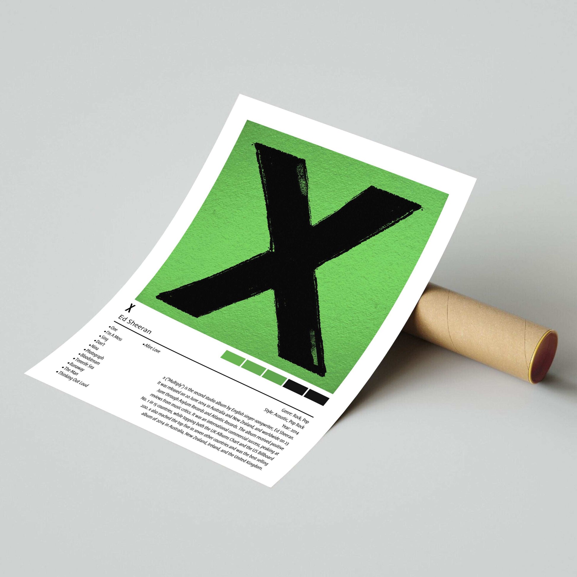 Ed Sheeran | Multiply | Custom Album Cover Poster Print