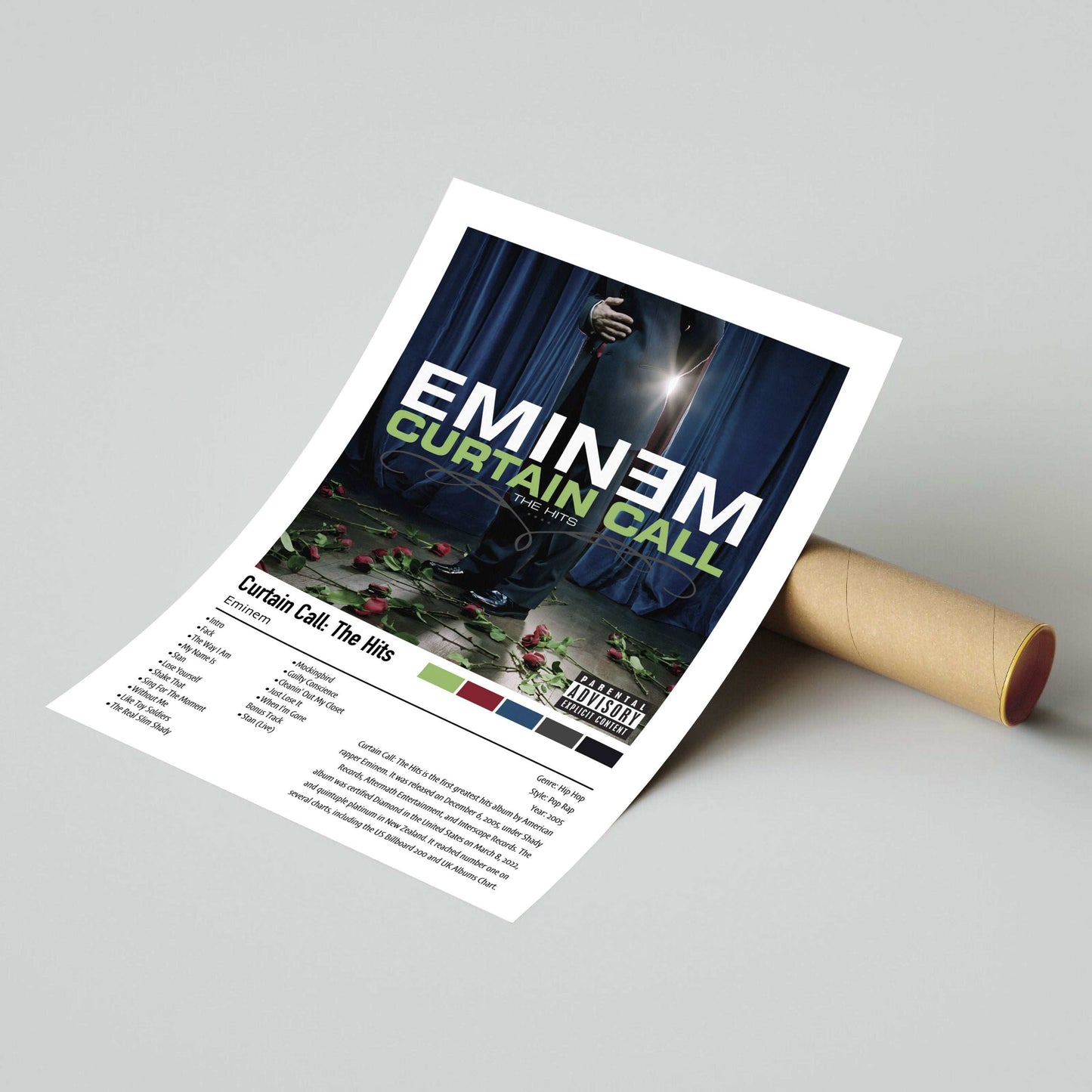 Eminem | Curtain Call: The Hits | Custom Album Cover Poster Print