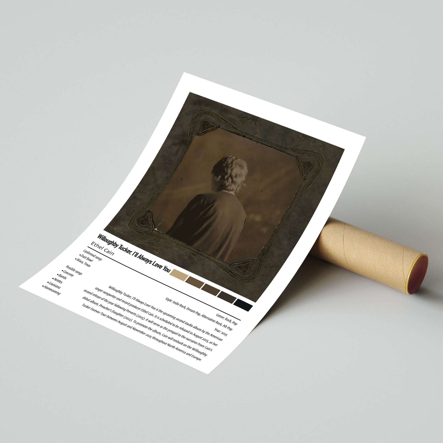 Ethel Cain | Willoughby Tucker, I'll Always Love You | Custom Album Cover Poster Print