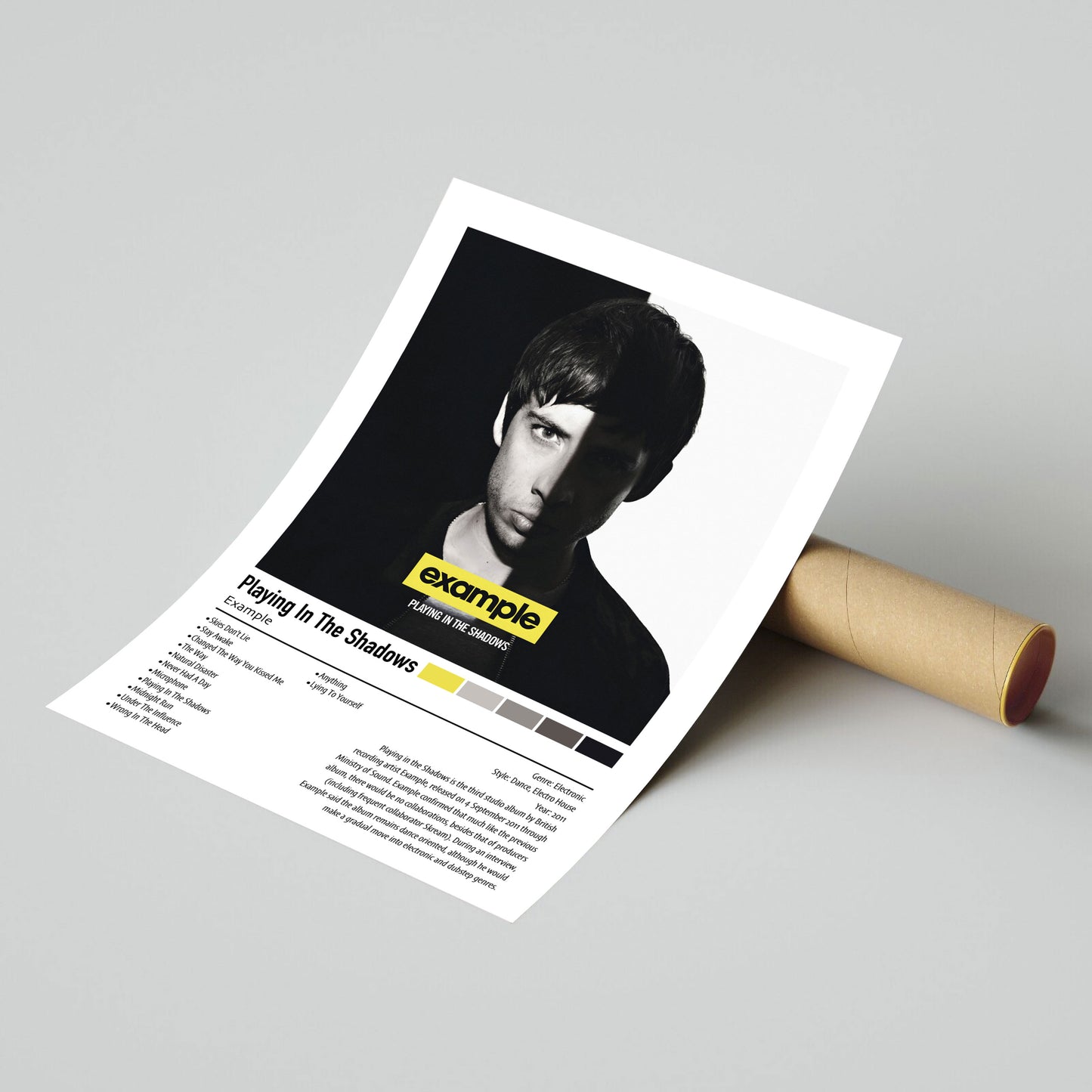 Example | Playing In The Shadows | Custom Album Cover Poster Print