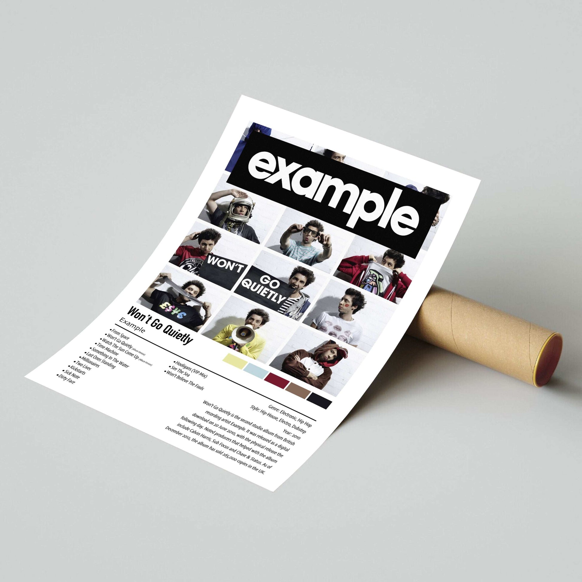 Example | Won't Go Quietly | Custom Album Cover Poster Print