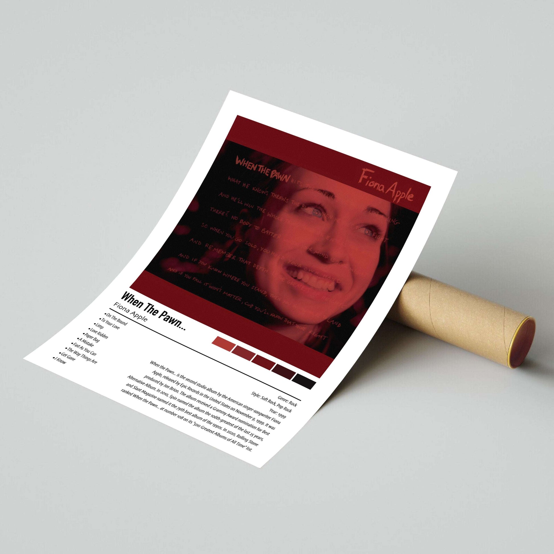 Fiona Apple | When The Pawn | Custom Album Cover Poster Print