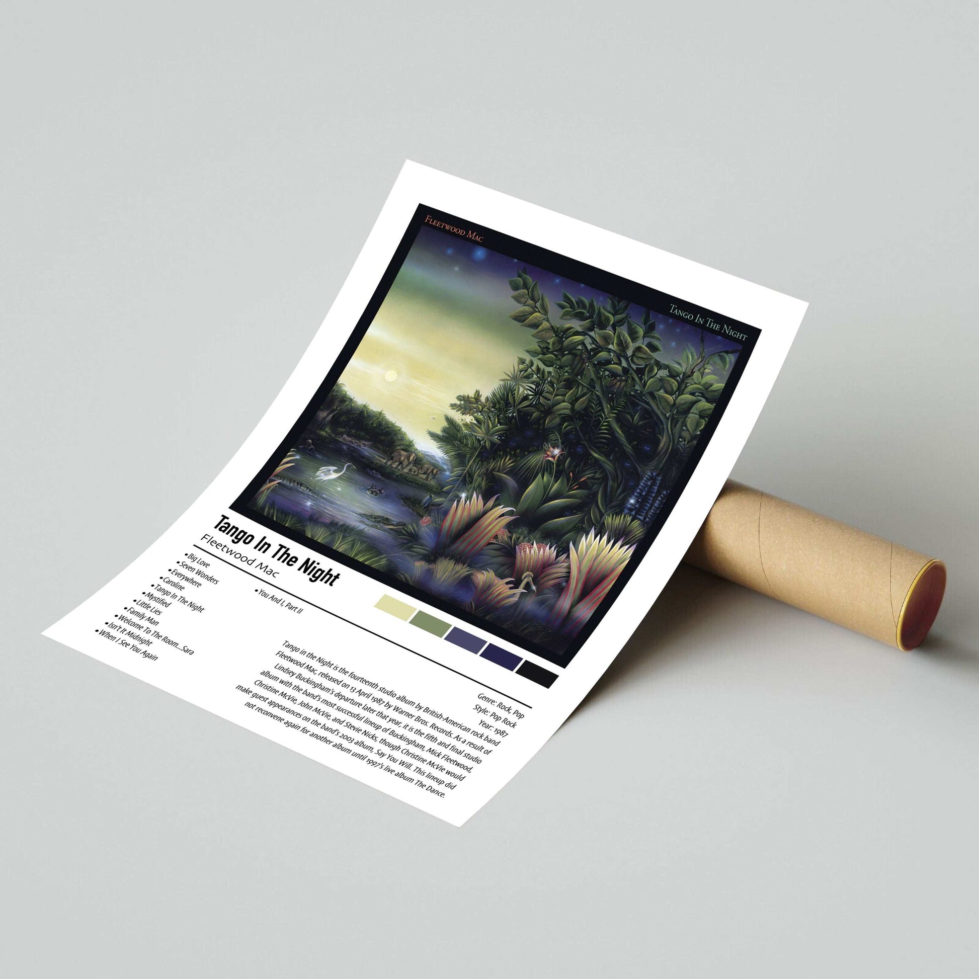 Fleetwood Mac | Tango In The Night | Custom Album Cover Poster Print