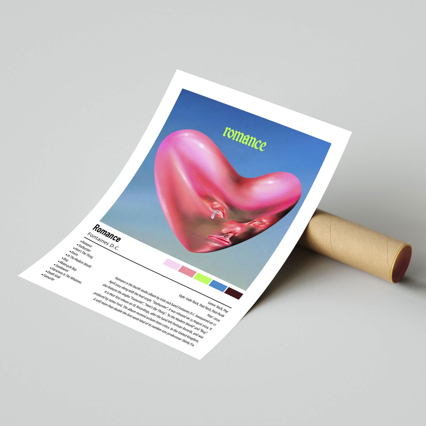 Fontaines D.C. | Romance | Custom Album Cover Poster Print