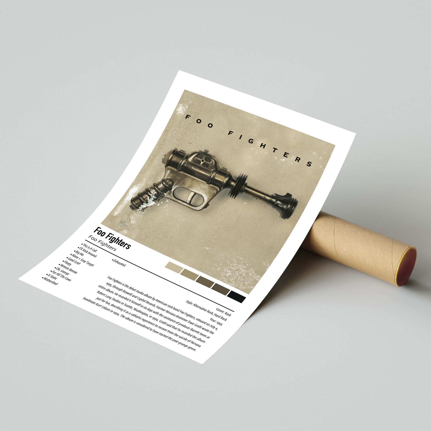 Foo Fighters | Foo Fighters | Custom Album Cover Poster Print