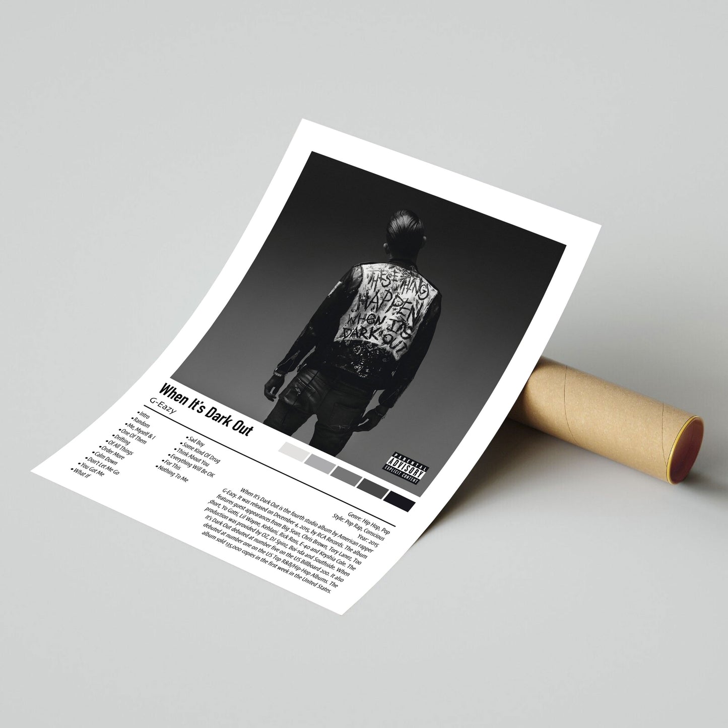 G-Eazy | When It's Dark Out | Custom Album Cover Poster Print