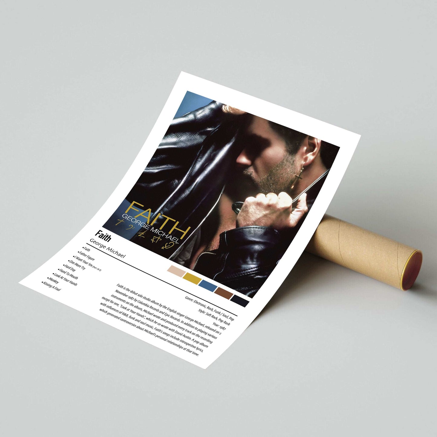 George Michael | Faith | Custom Album Cover Poster Print