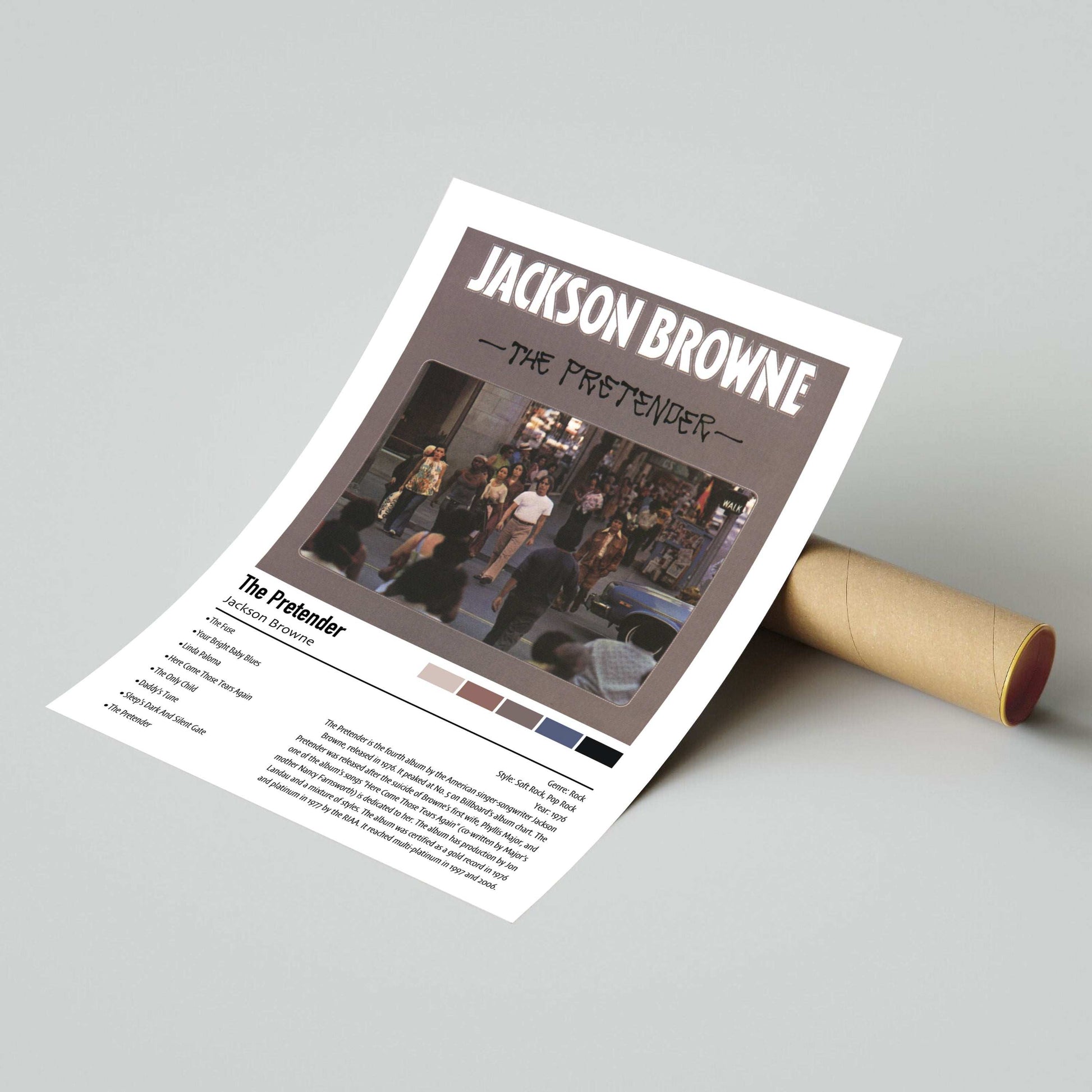 Jackson Browne | The Pretender | Custom Album Cover Poster Print