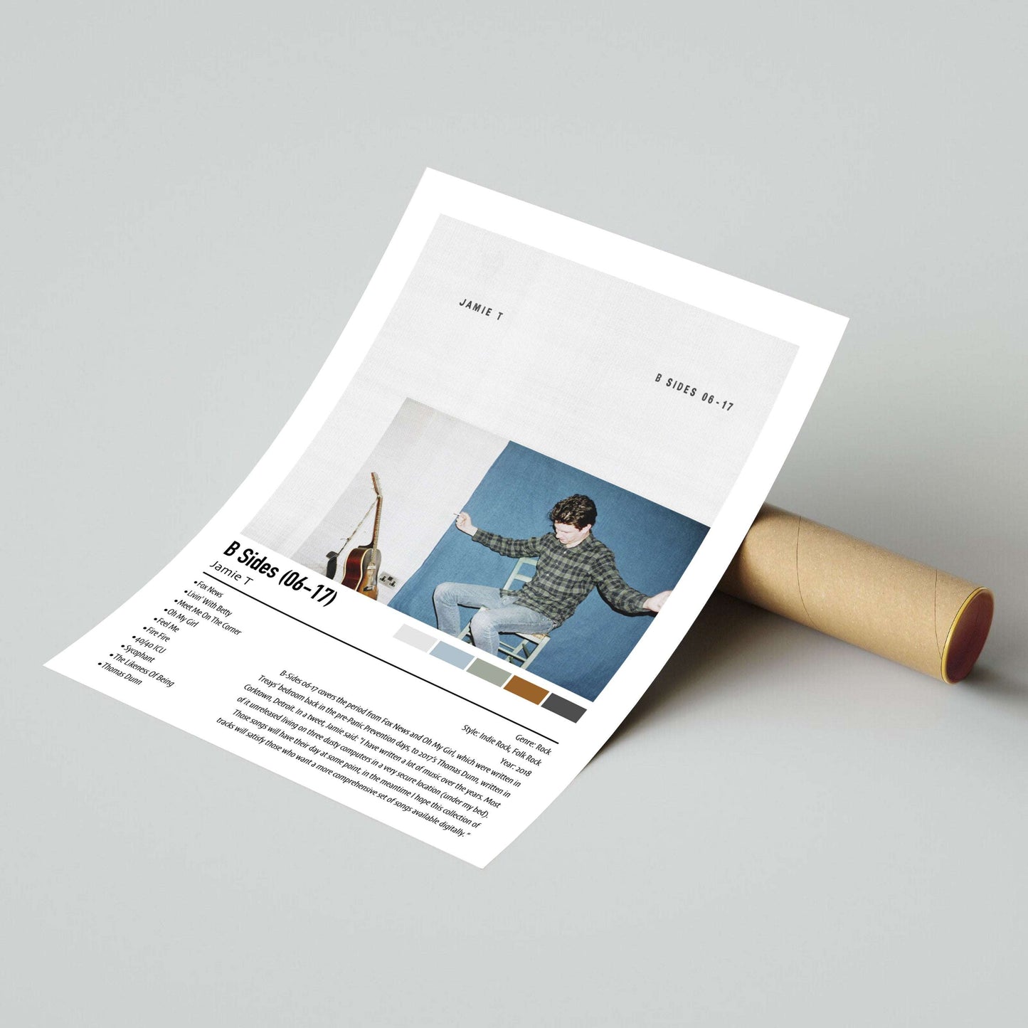 Jamie T | B Sides (06-17) | Custom Album Cover Poster Print