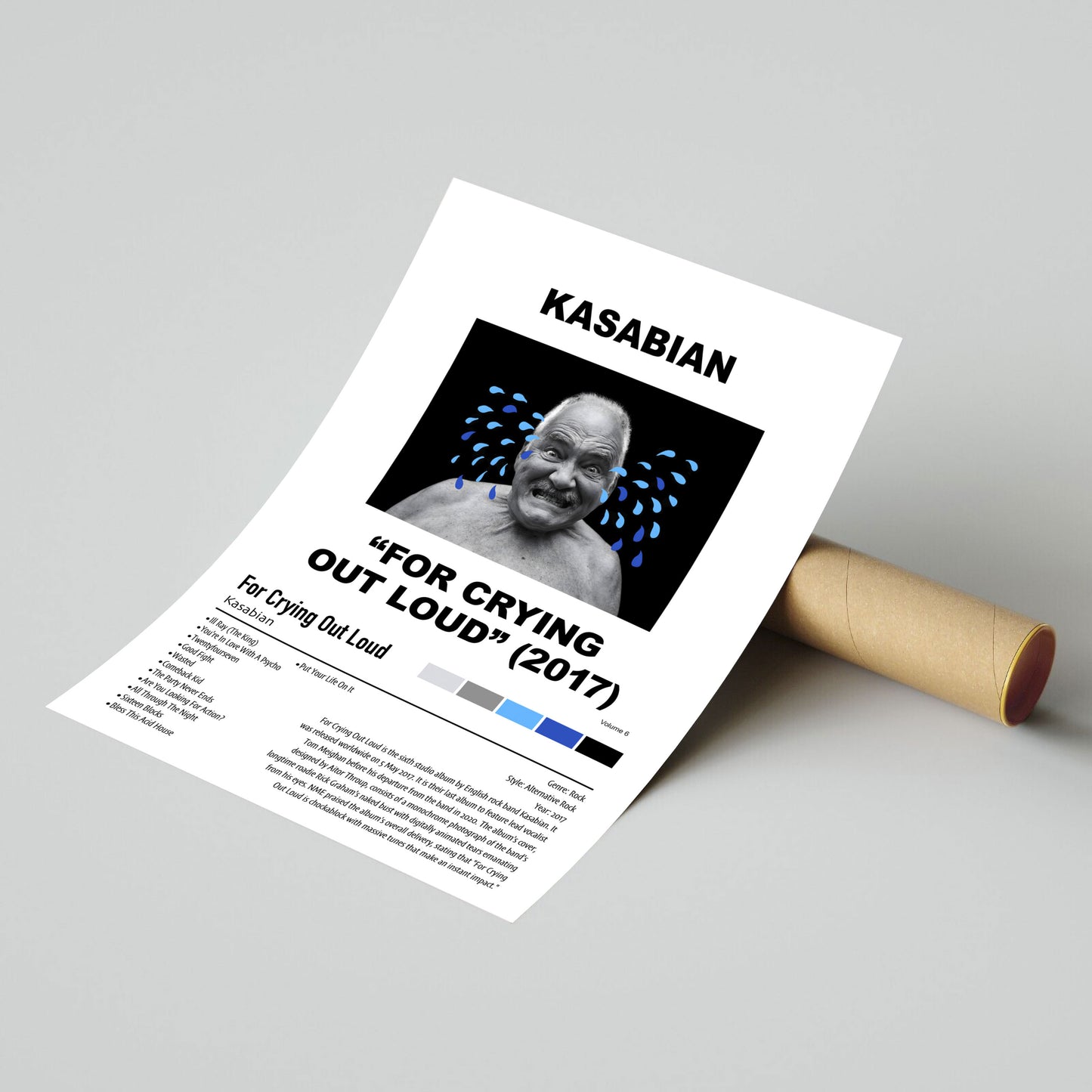 Kasabian | For Crying Out Loud | Custom Album Cover Poster Print