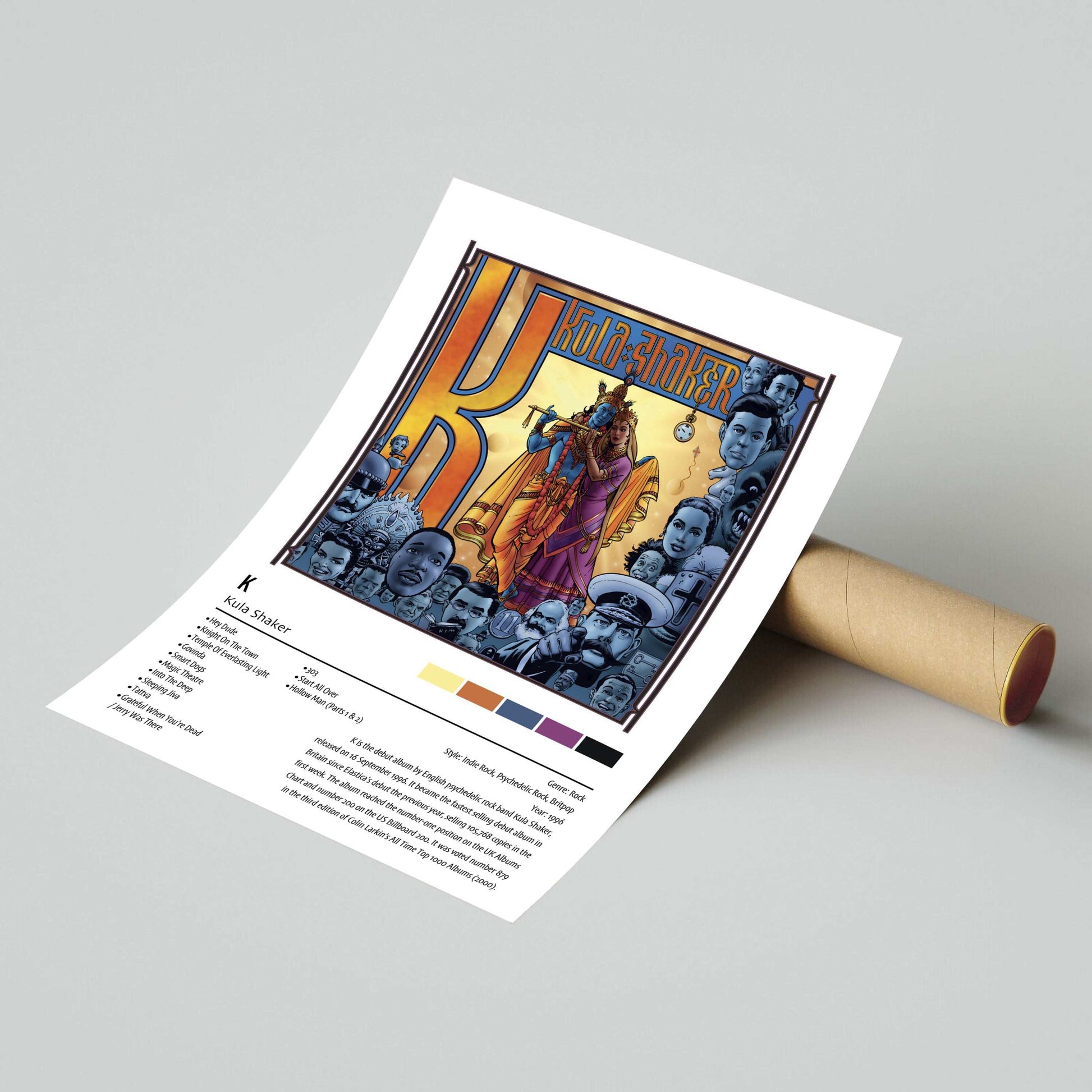 Kula Shaker | K | Custom Album Cover Poster Print