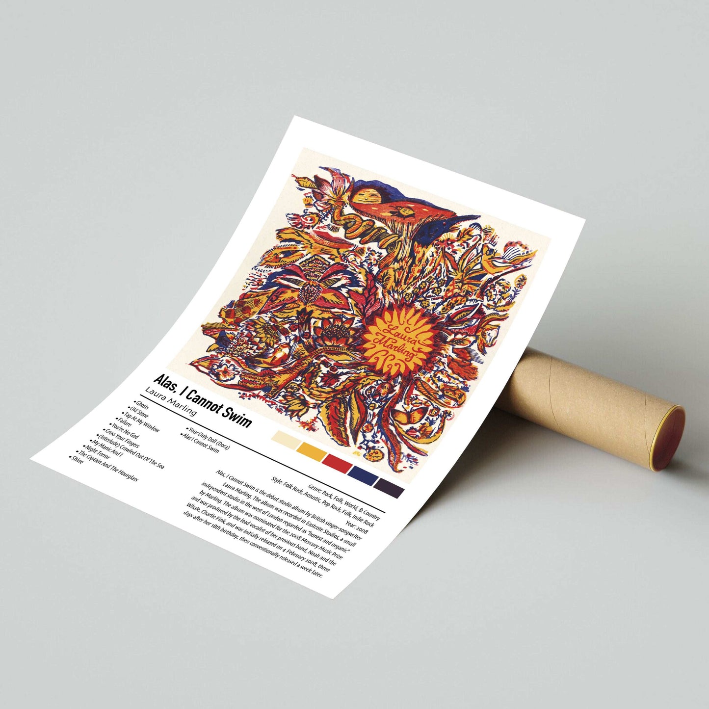 Laura Marling | Alas, I Cannot Swim | Custom Album Cover Poster Print