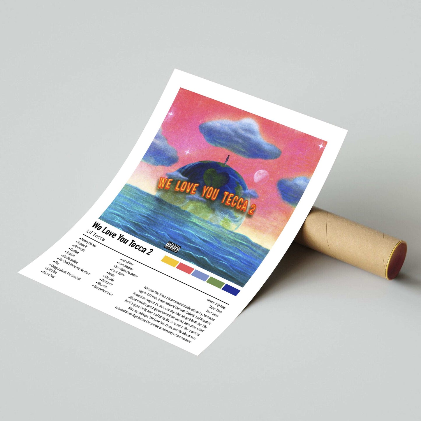 Lil Tecca | We Love You Tecca 2 | Custom Album Cover Poster Print