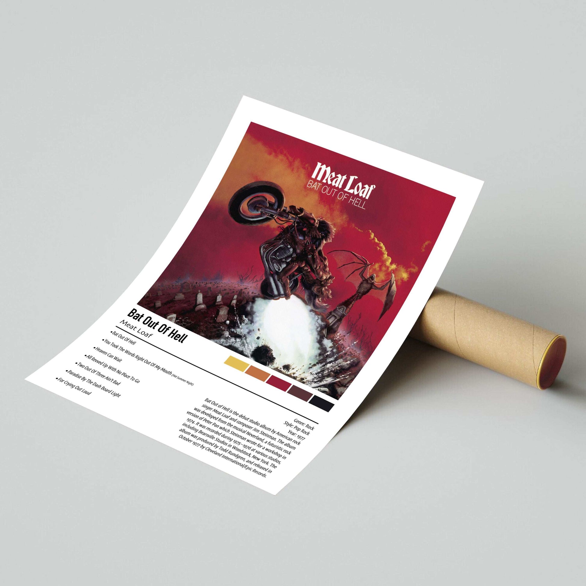 Meat Loaf | Bat Out of Hell | Custom Album Cover Poster Print