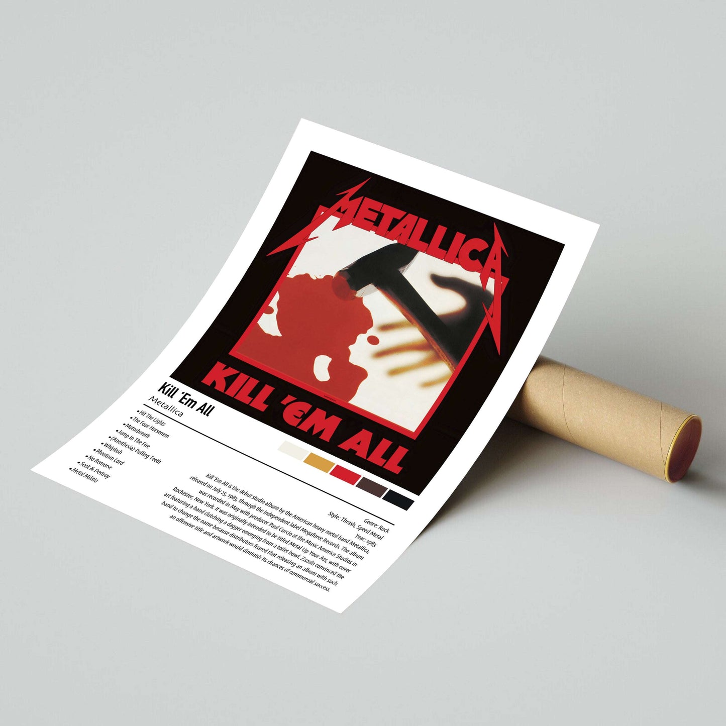 Metallica | Kill 'Em All | Custom Album Cover Poster Print