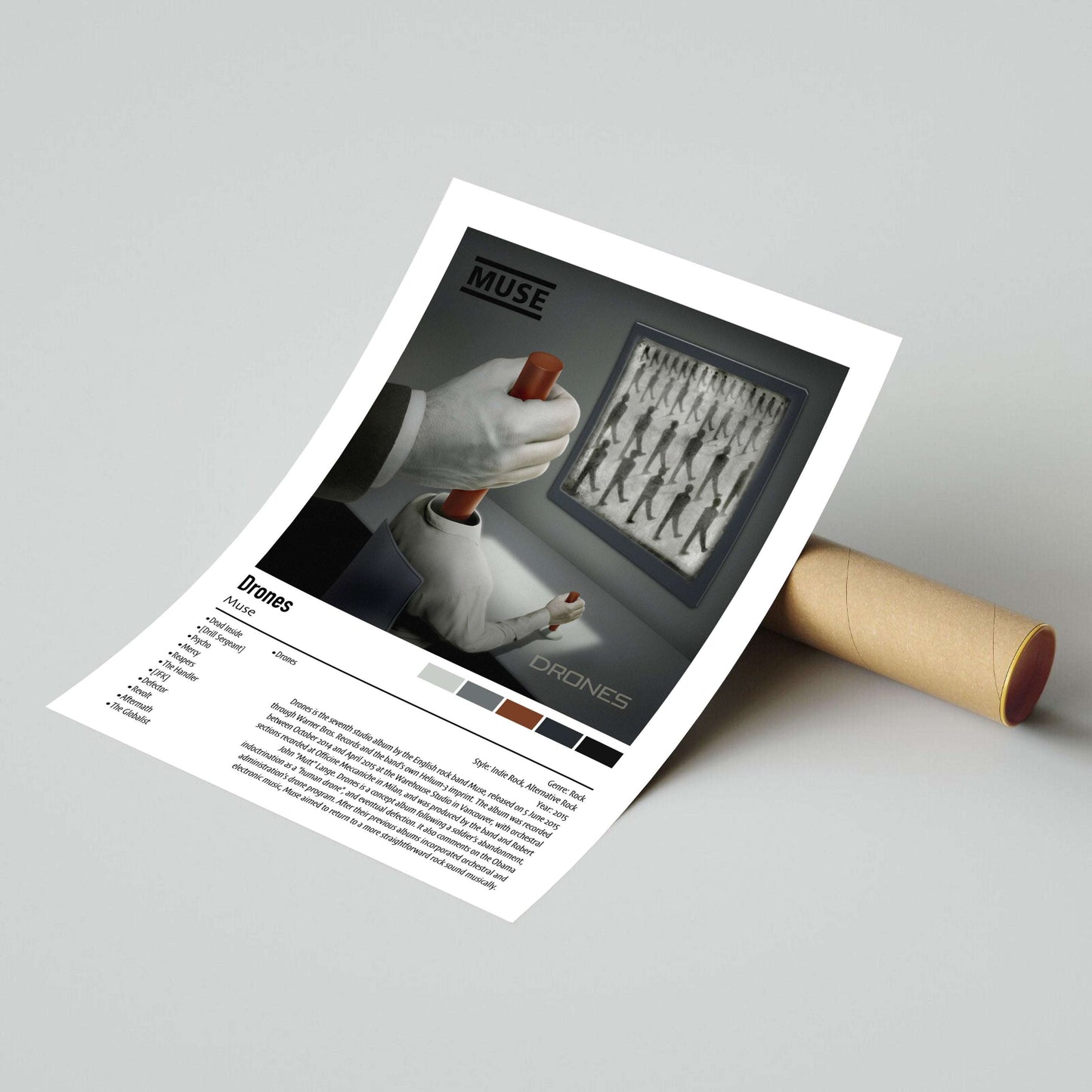 Muse | Drones | Custom Album Cover Poster Print