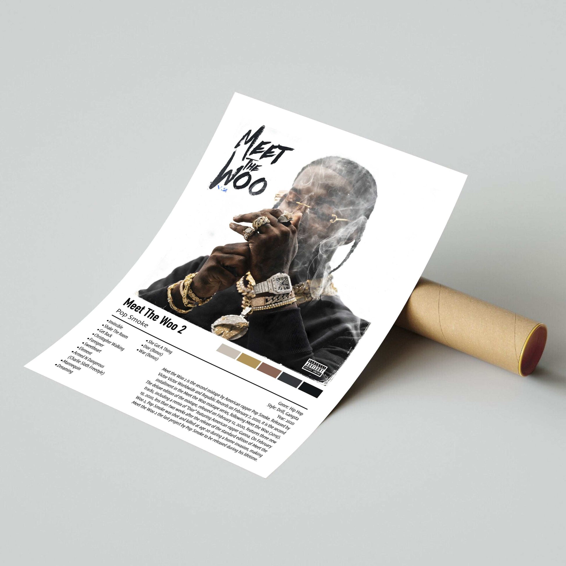 Pop Smoke | Meet The Woo 2 | Custom Album Cover Poster Print