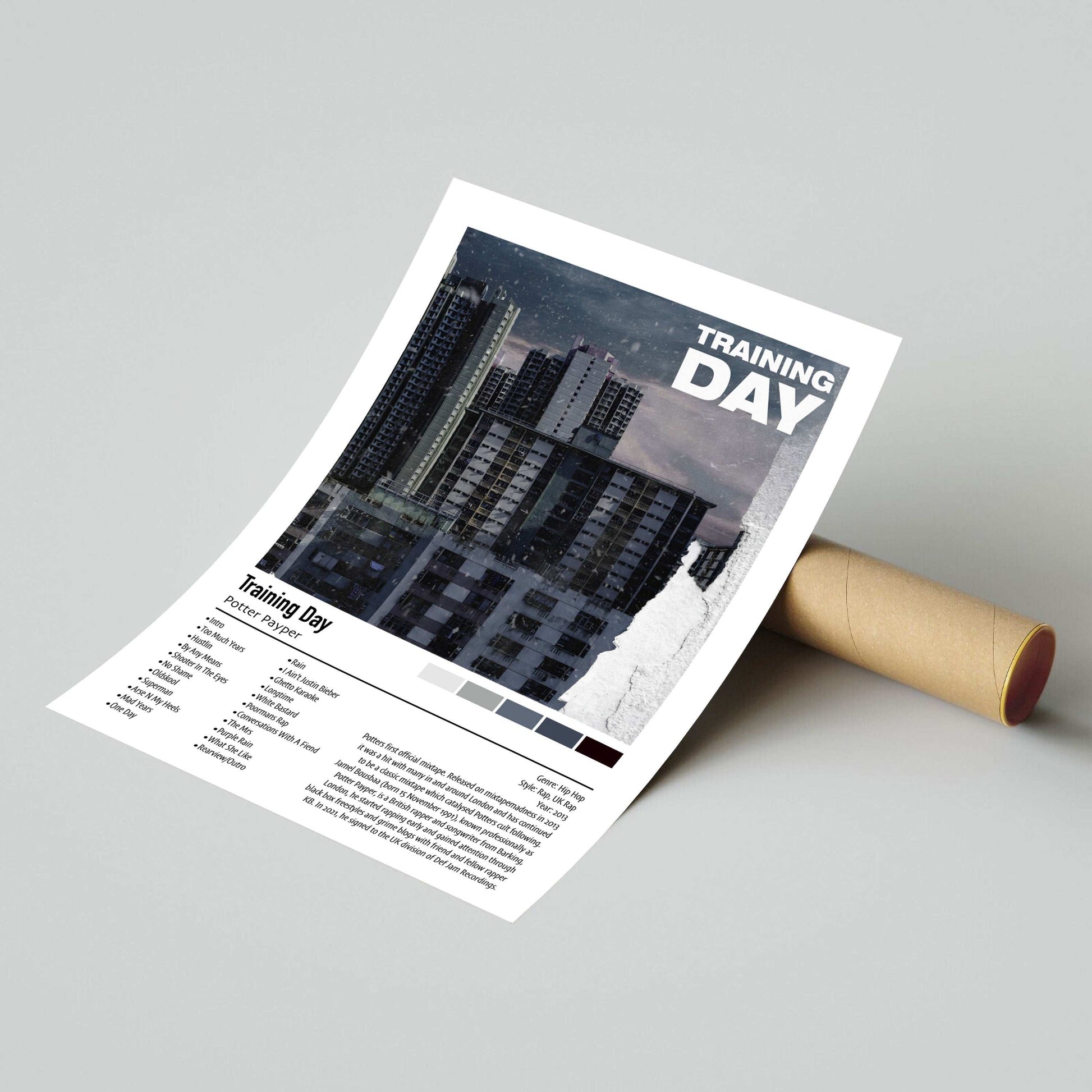 Potter Payper | Training Day | Custom Album Cover Poster Print