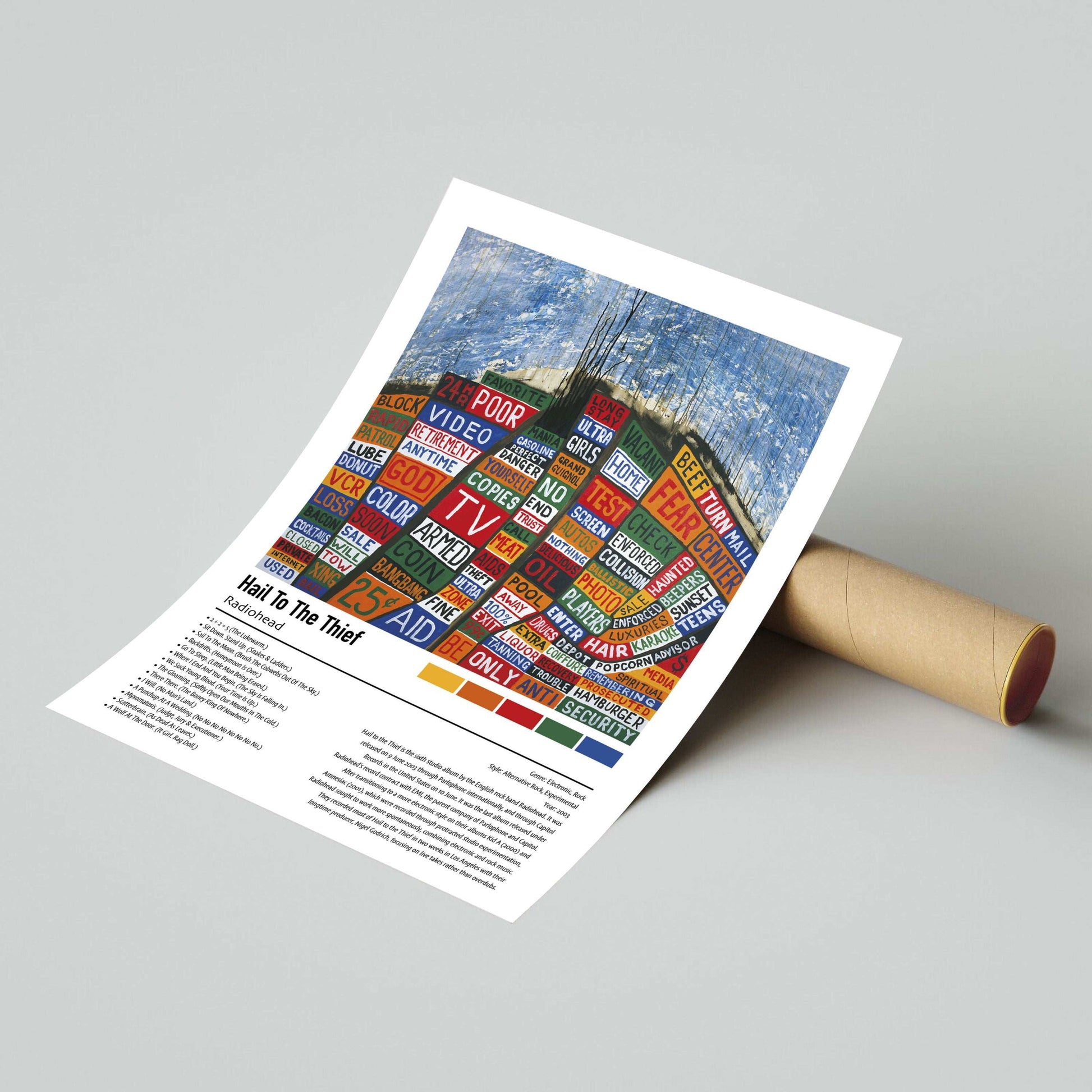 Radiohead | Hail To The Thief | Custom Album Cover Poster Print