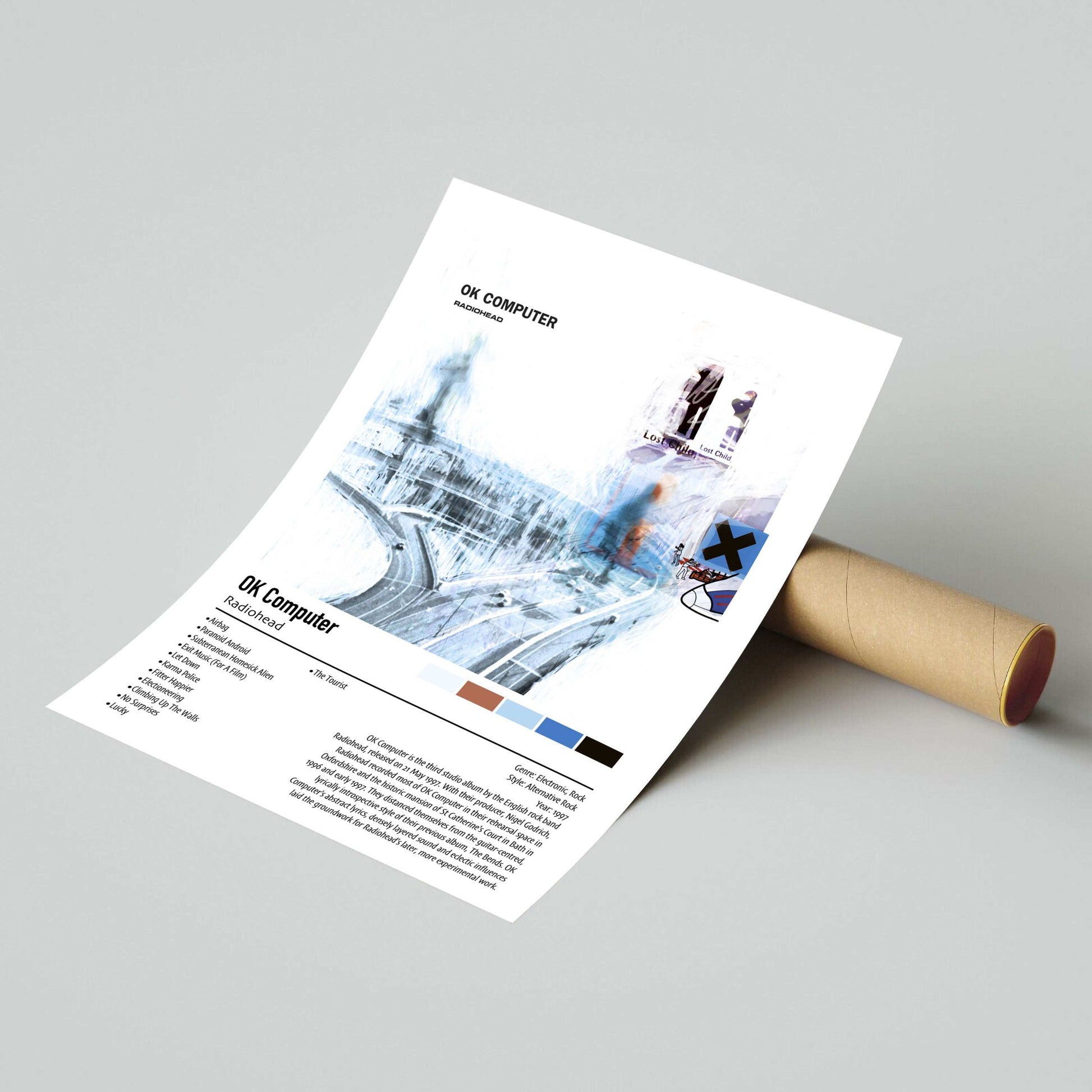 Radiohead | OK Computer | Custom Album Cover Poster Print