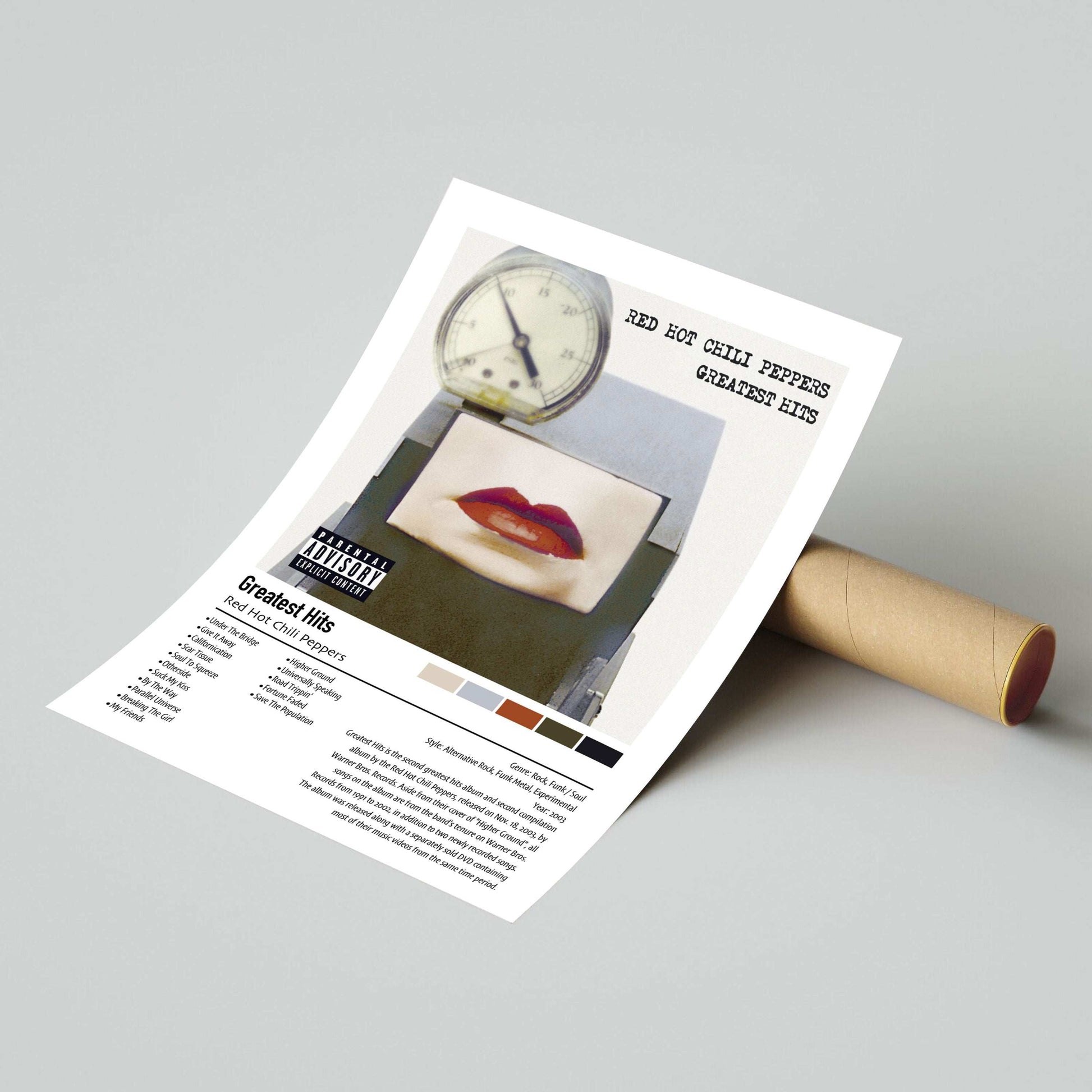 Red Hot Chili Peppers | Greatest Hits | Custom Album Cover Poster Print