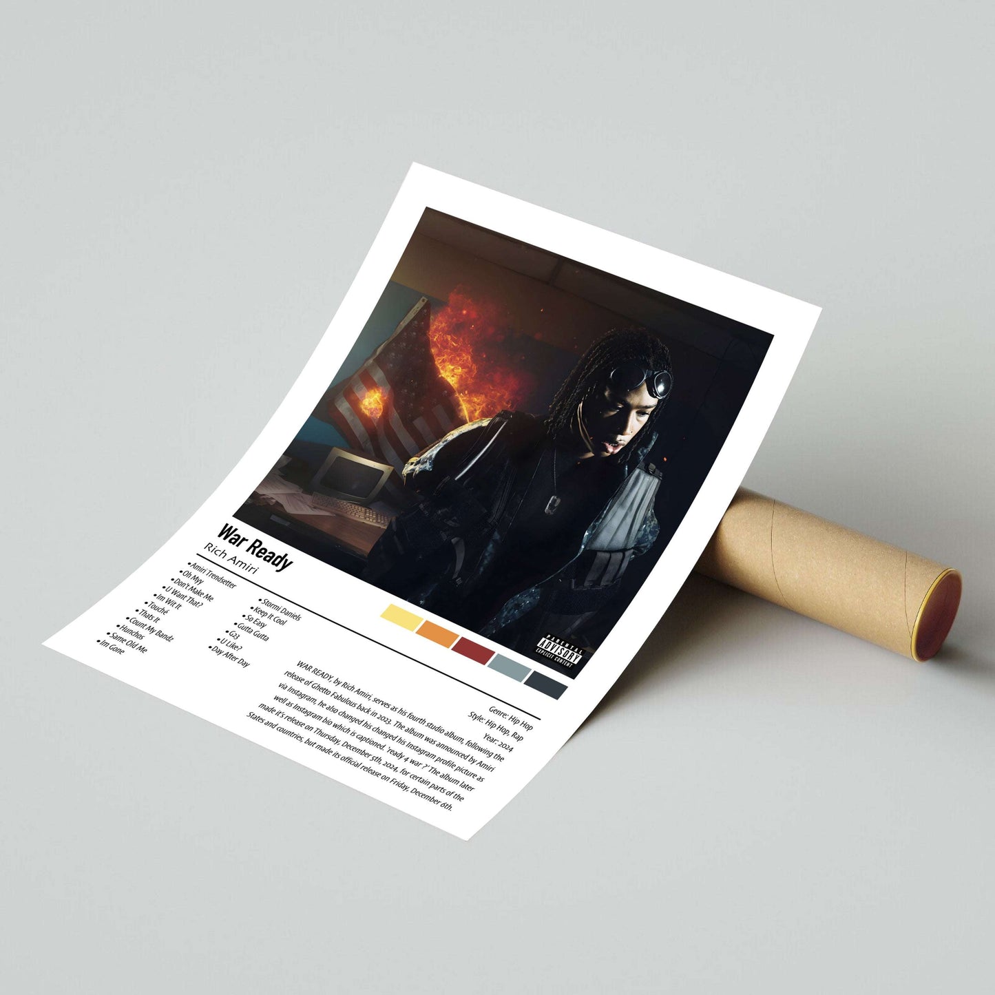 Rich Amiri | War Ready | Custom Album Cover Poster Print