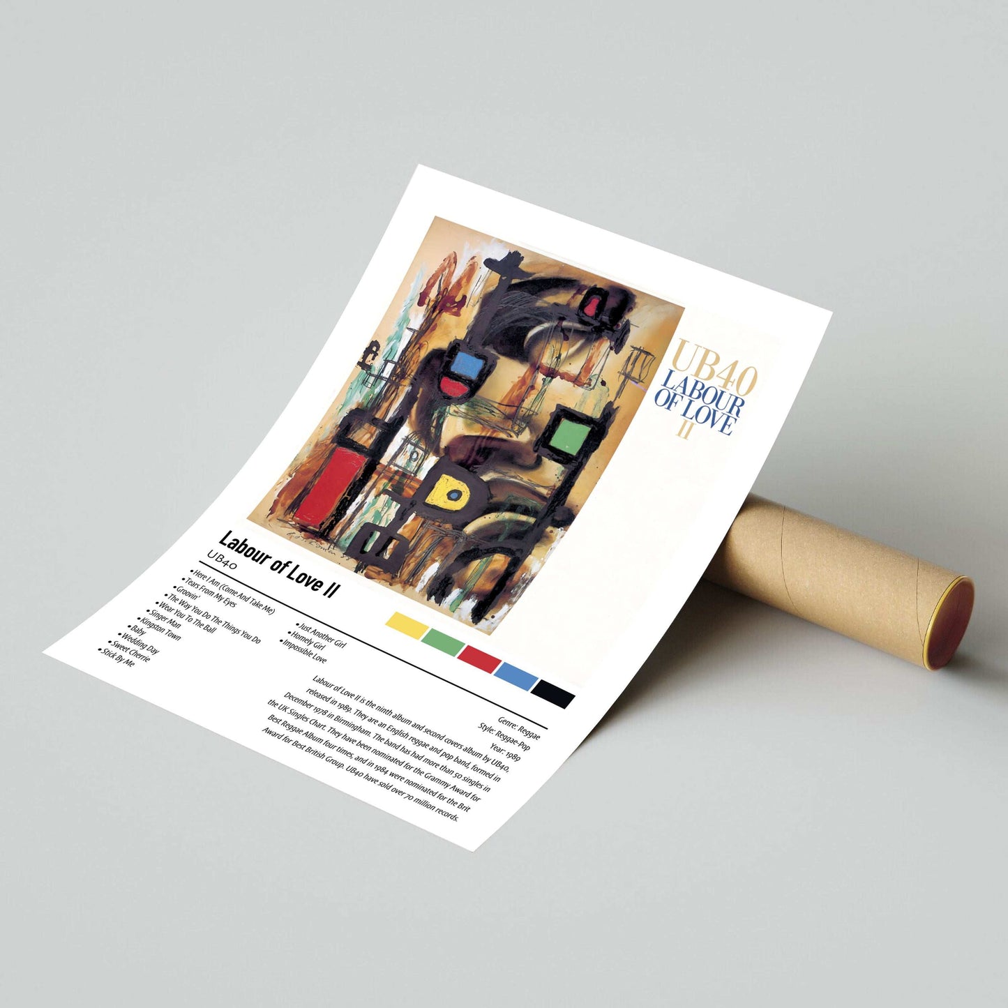 UB40 | Labour of Love Il | Custom Album Cover Poster Print