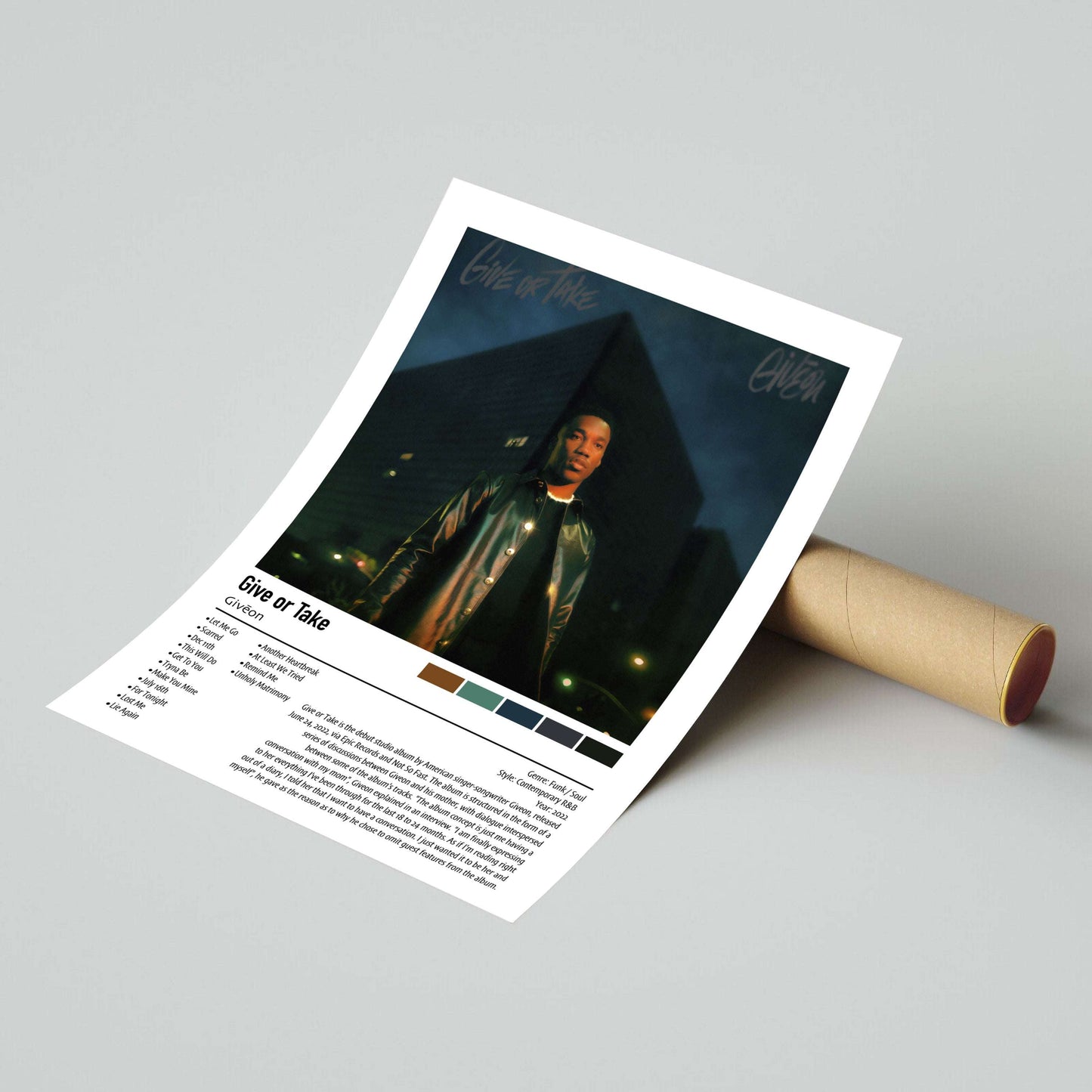 Givèon | Give or Take | Custom Album Cover Poster Print