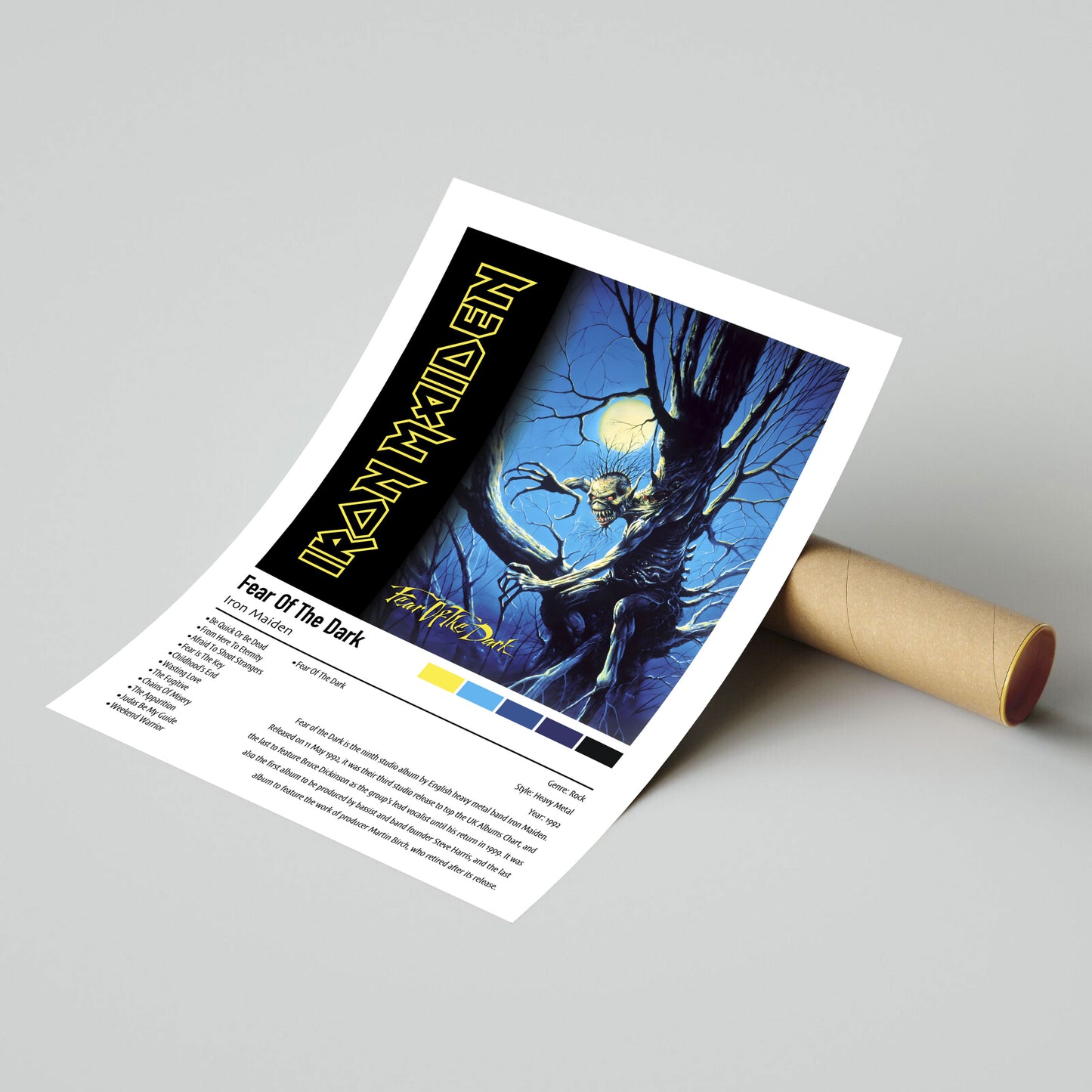 Iron Maiden | Fear Of The Dark | Custom Album Cover Poster Print