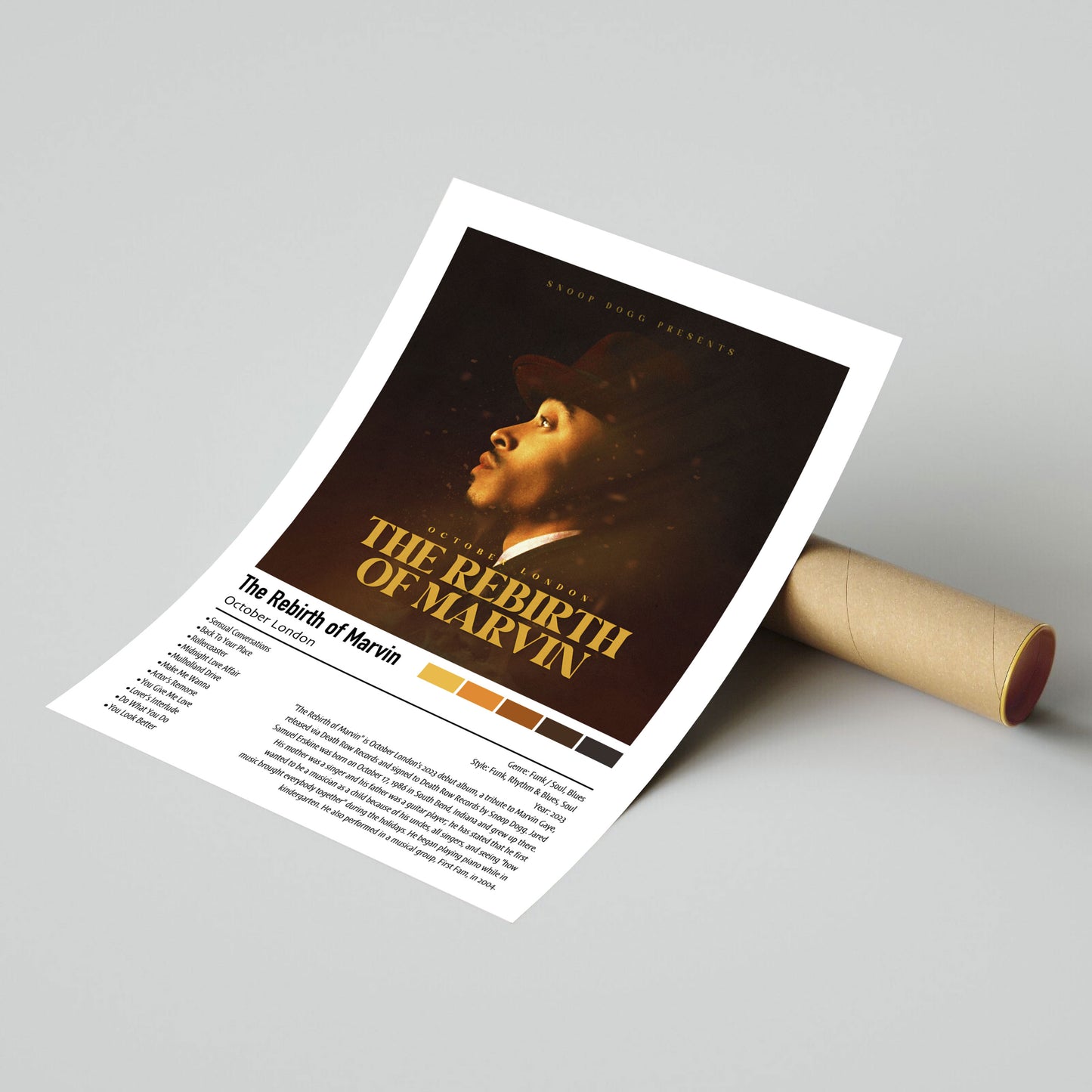 October London | The Rebirth of Marvin | Custom Album Cover Poster Print