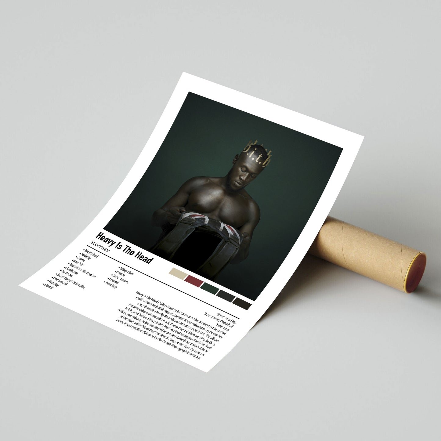 Stormzy | Heavy Is The Head | Custom Album Cover Poster Print