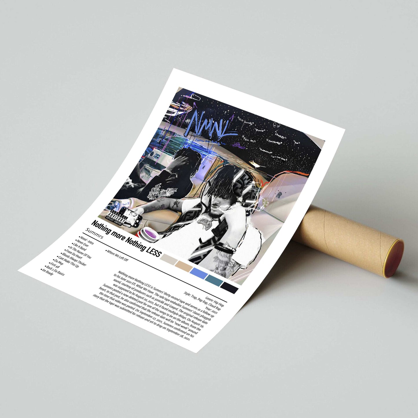 Summrs | Nothing more Nothing LESS | Custom Album Cover Poster Print