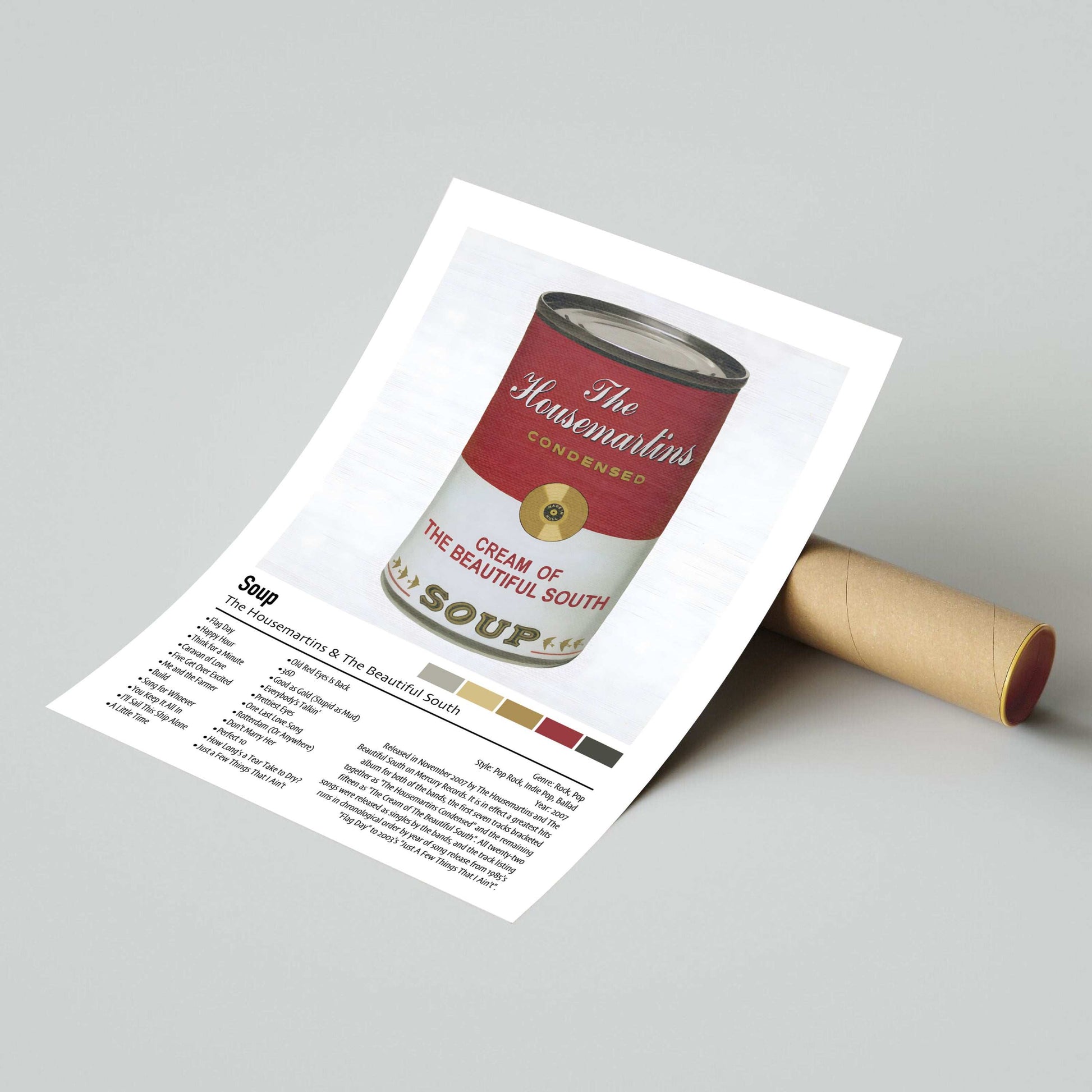 The Housemartins & The Beautiful South | Soup | Custom Album Cover Poster Print