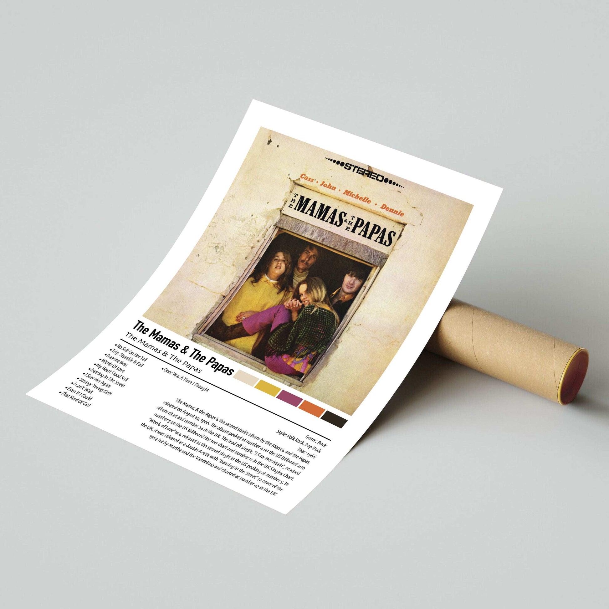 The Mamas & The Papas | The Mamas & The Papas | Custom Album Cover Poster Print