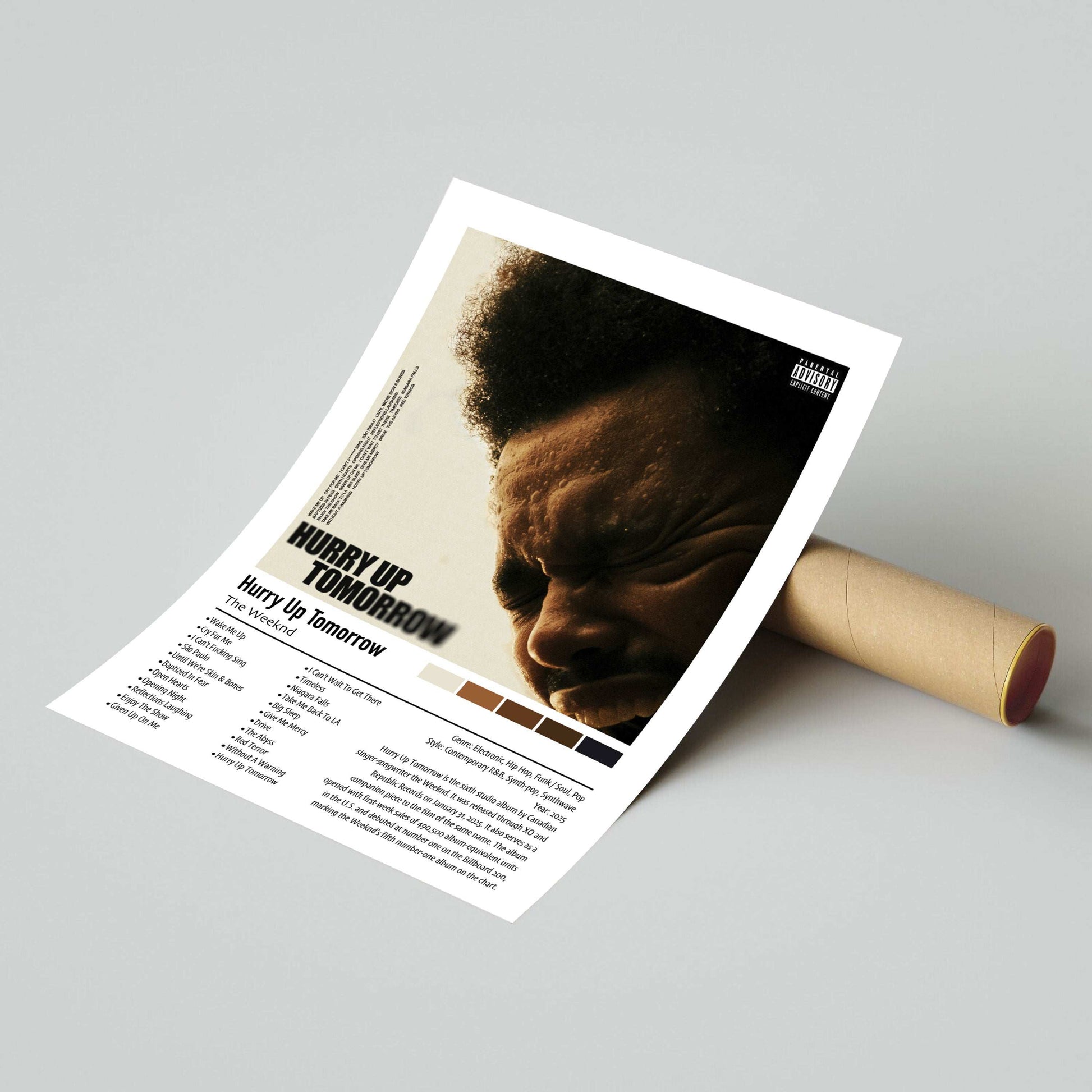 The Weeknd | Hurry Up Tomorrow | Custom Album Cover Poster Print