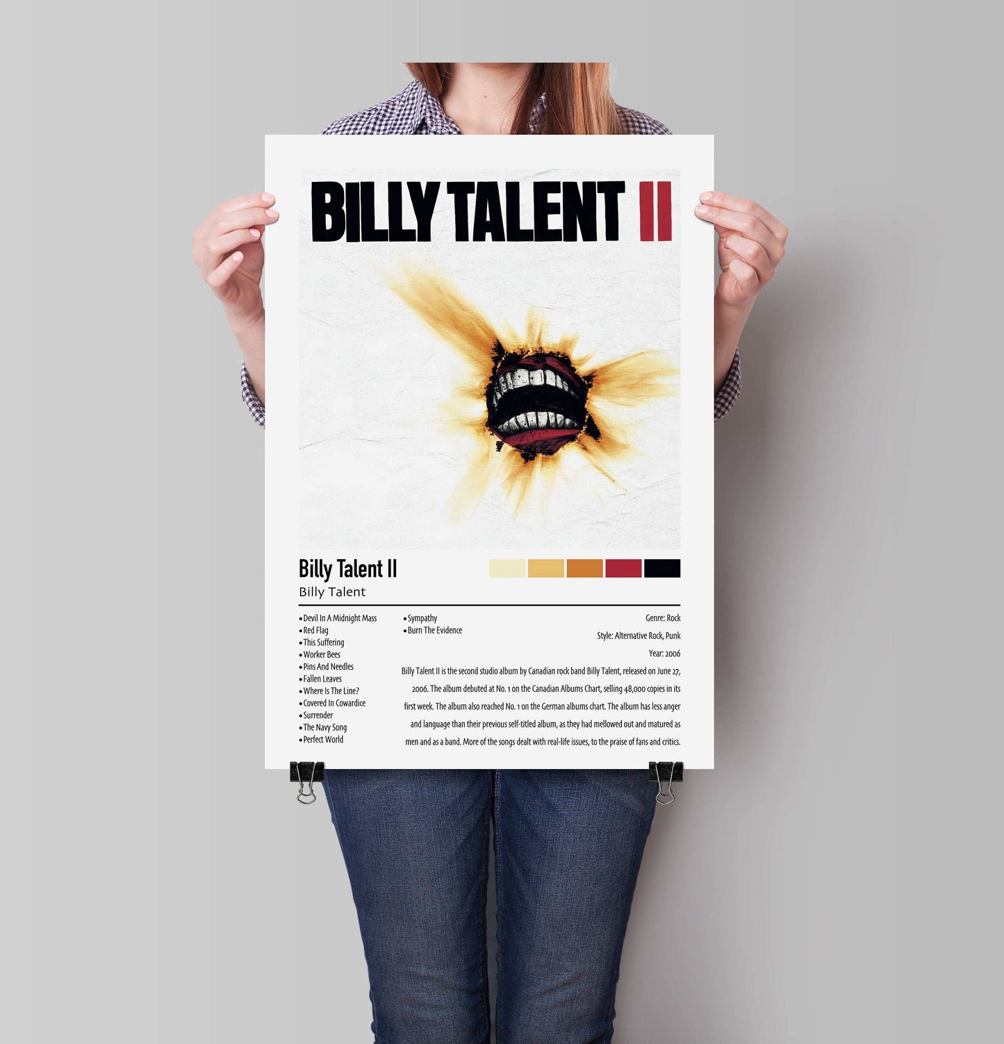 Billy Talent | Billy Talent Il | Custom Album Cover Poster Print