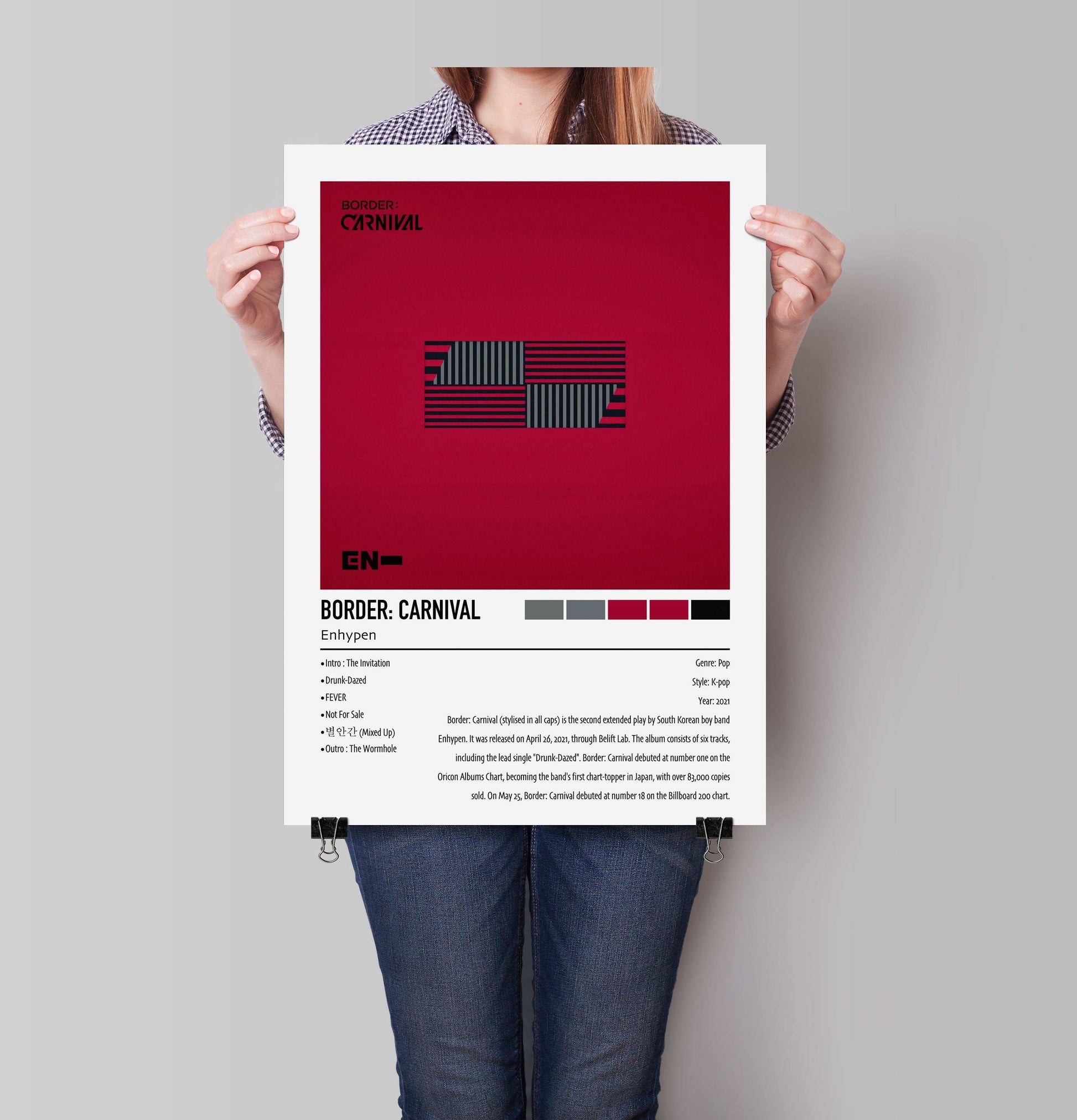 Enhypen | BORDER: CARNIVAL | Custom Album Cover Poster Print