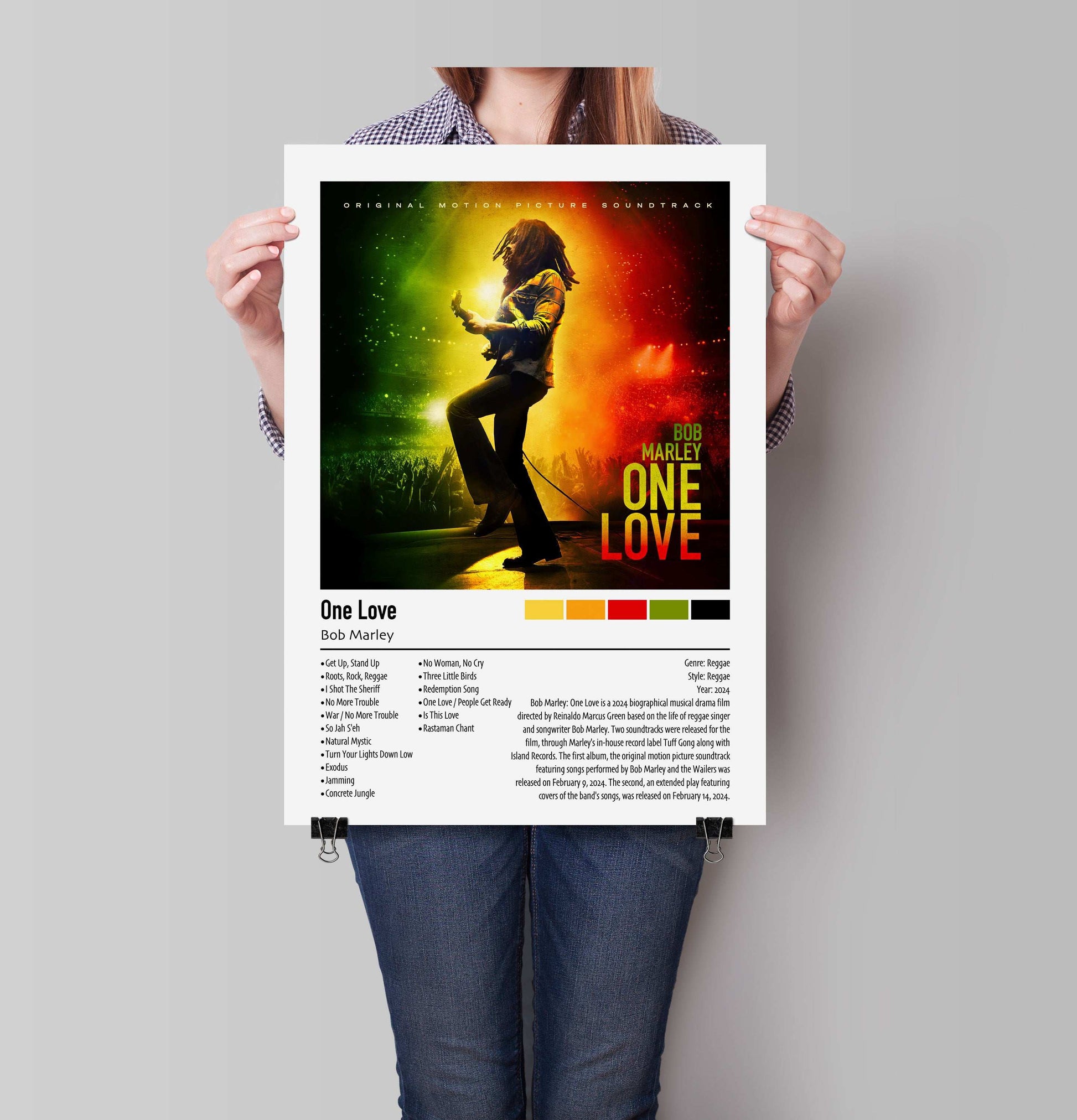 Bob Marley | One Love Soundtrack | Custom Album Cover Poster Print