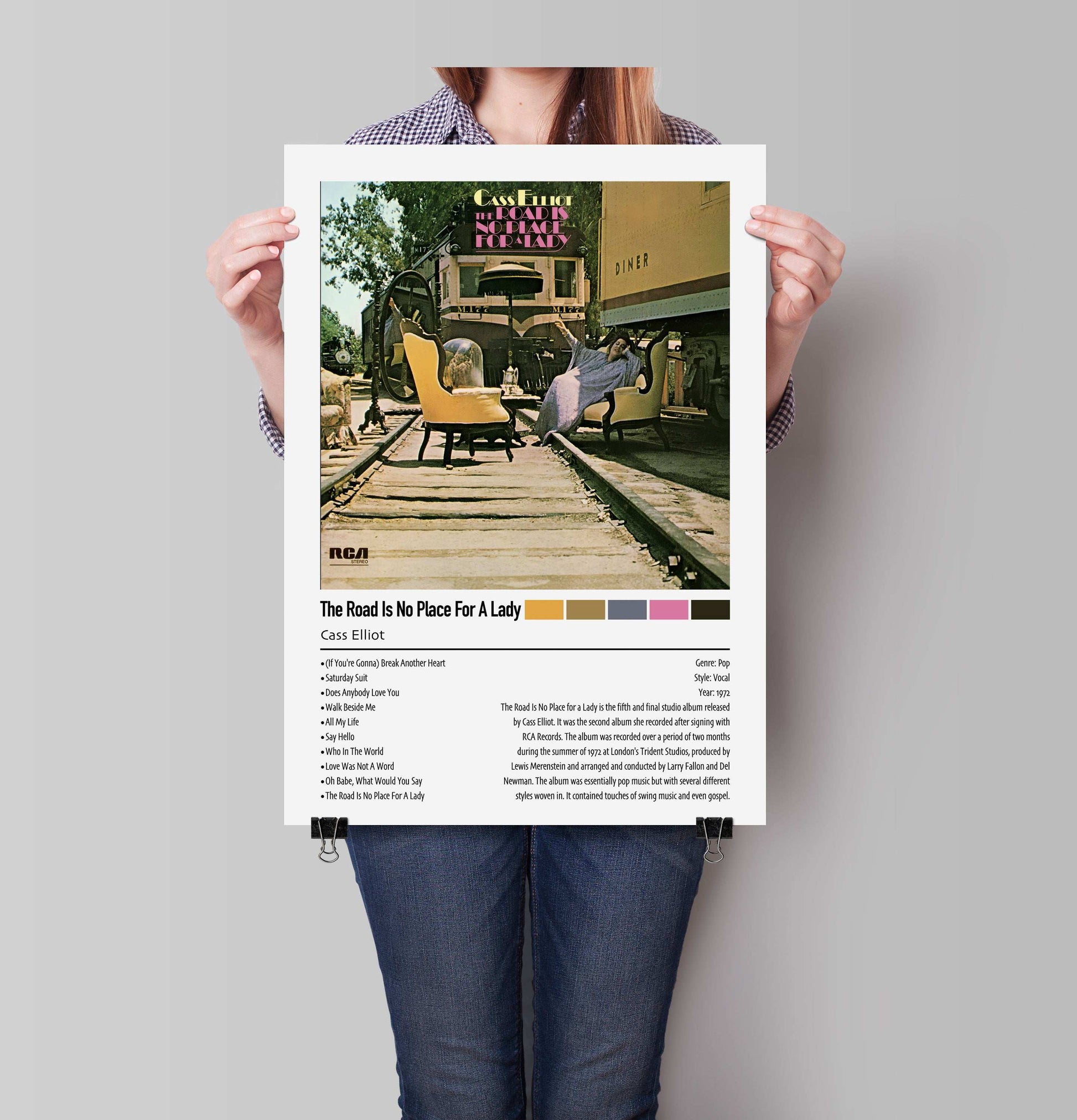 Cass Elliot | The Road Is No Place For A Lady | Custom Album Cover Poster Print