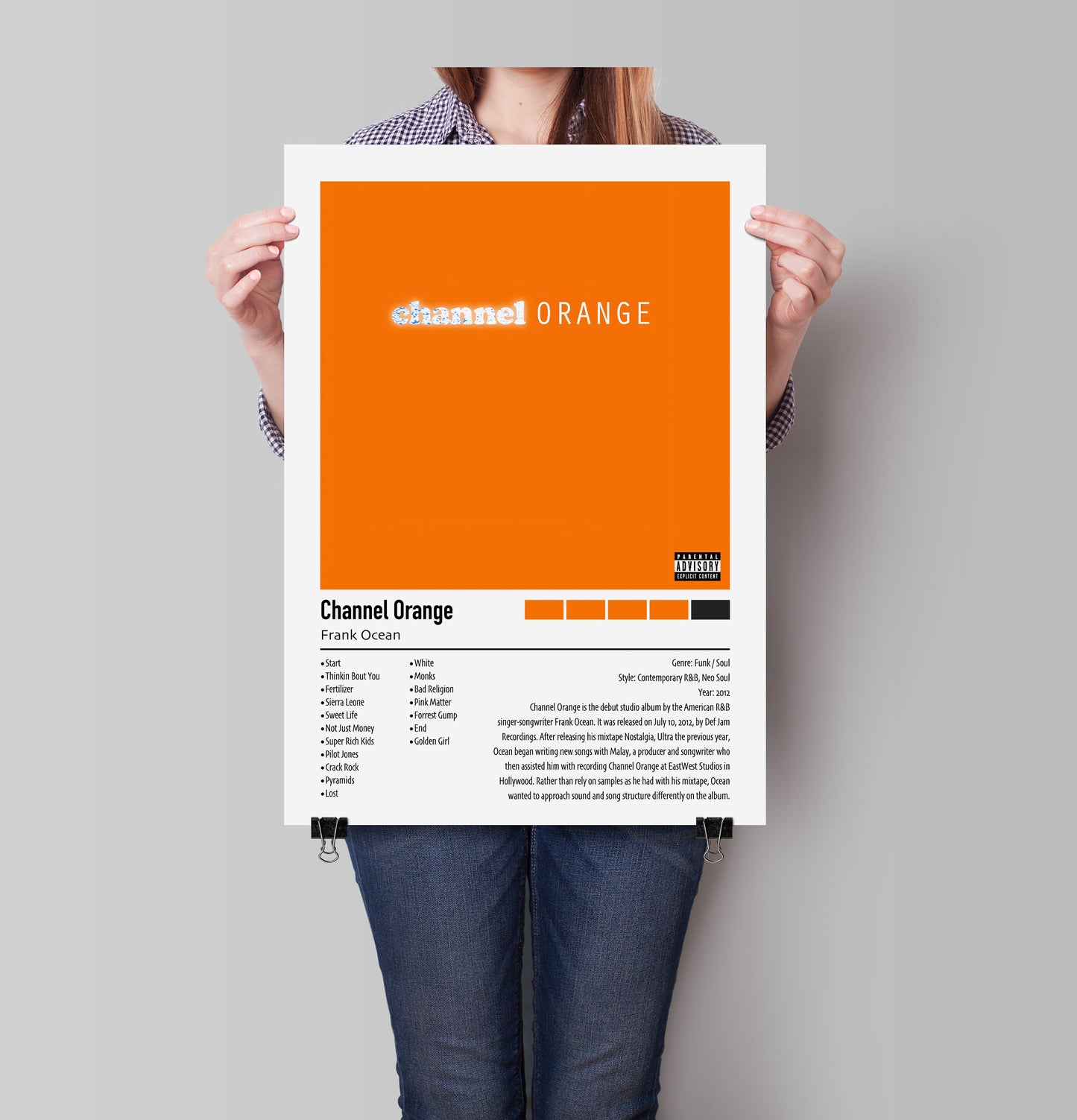 Frank Ocean | Channel Orange | Custom Album Cover Poster Print