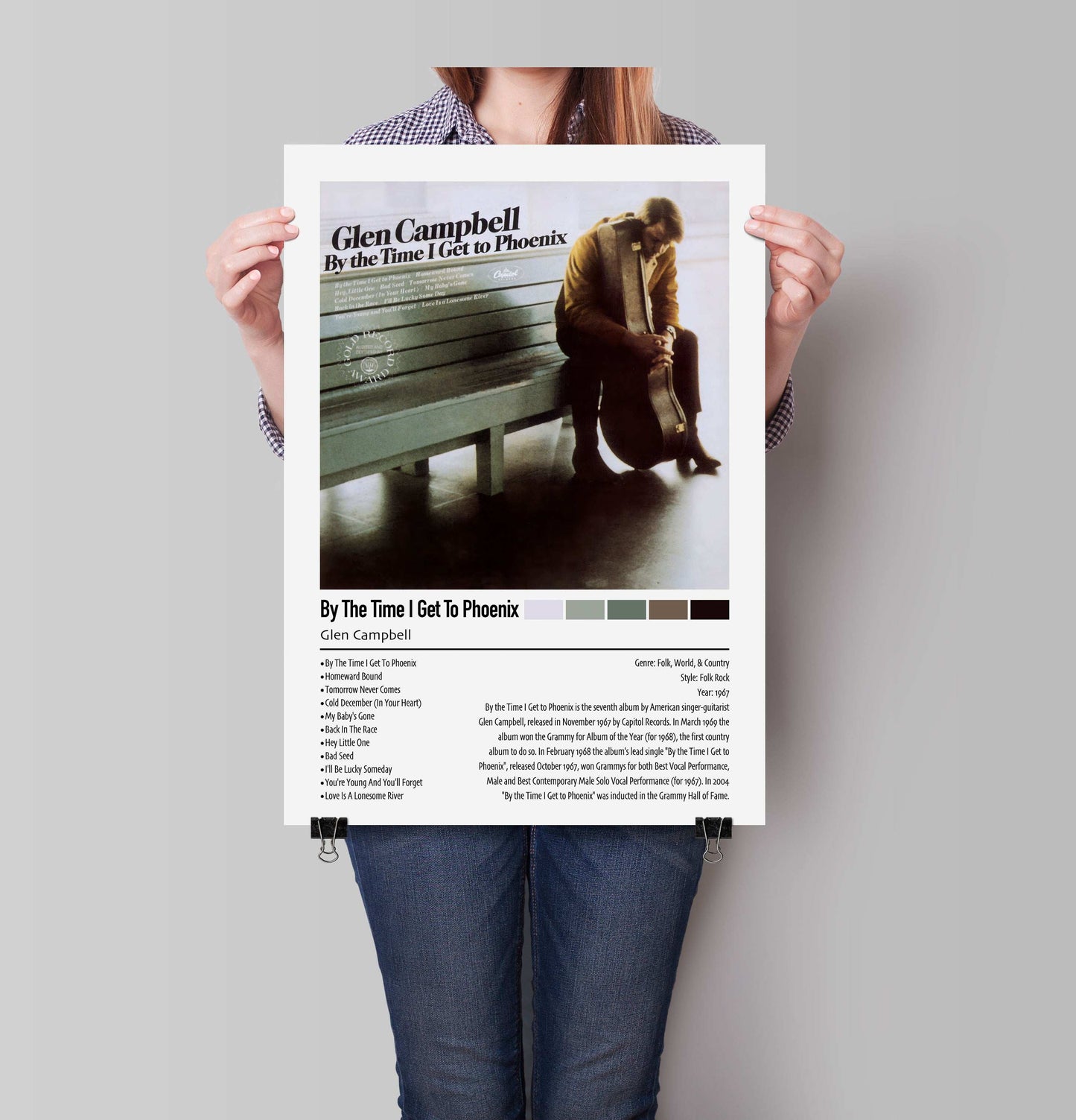 Glen Campbell | By The Time I Get To Phoenix | Custom Album Cover Poster Print