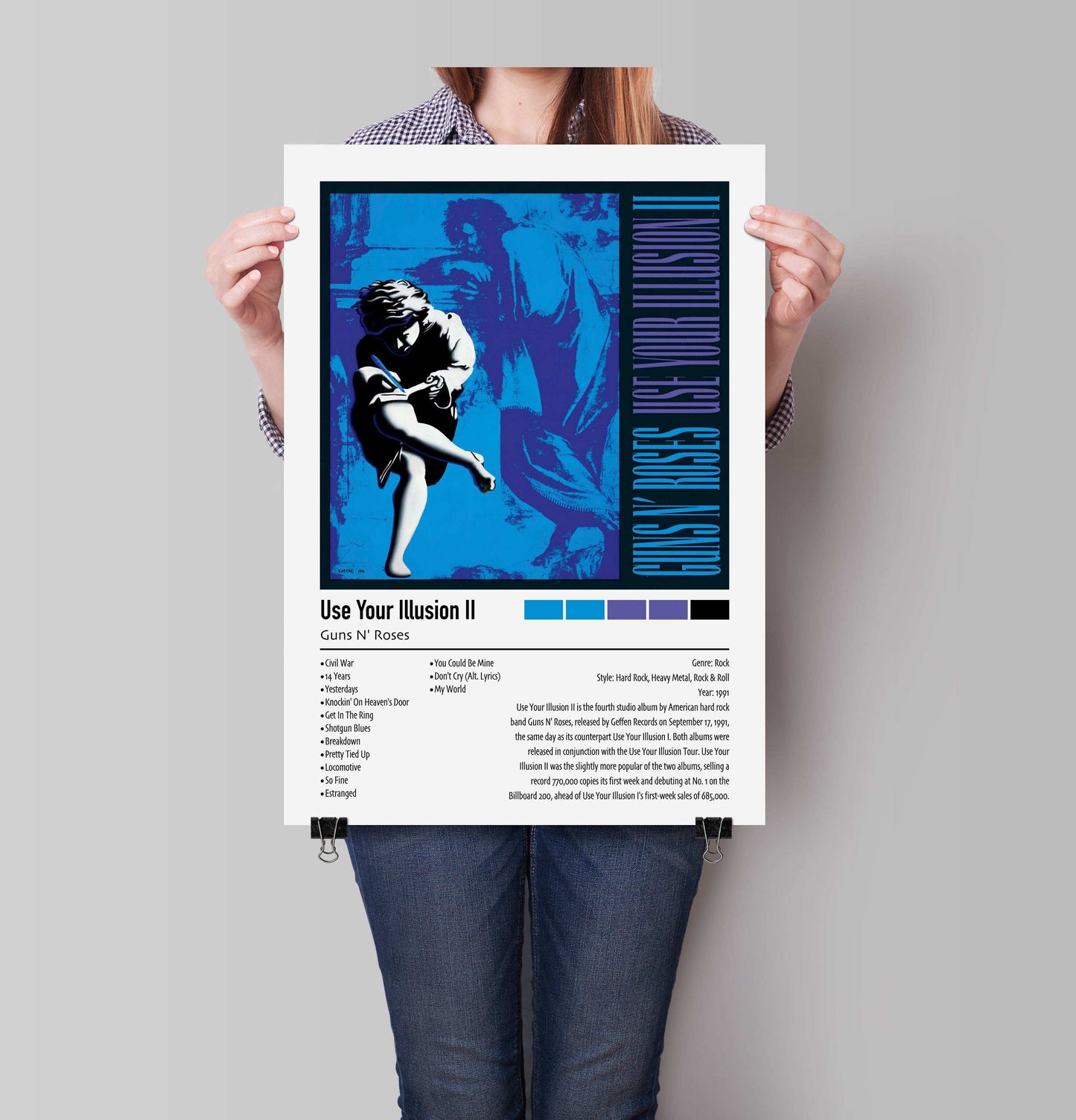 Guns N' Roses | Use Your Illusion II | Custom Album Cover Poster Print
