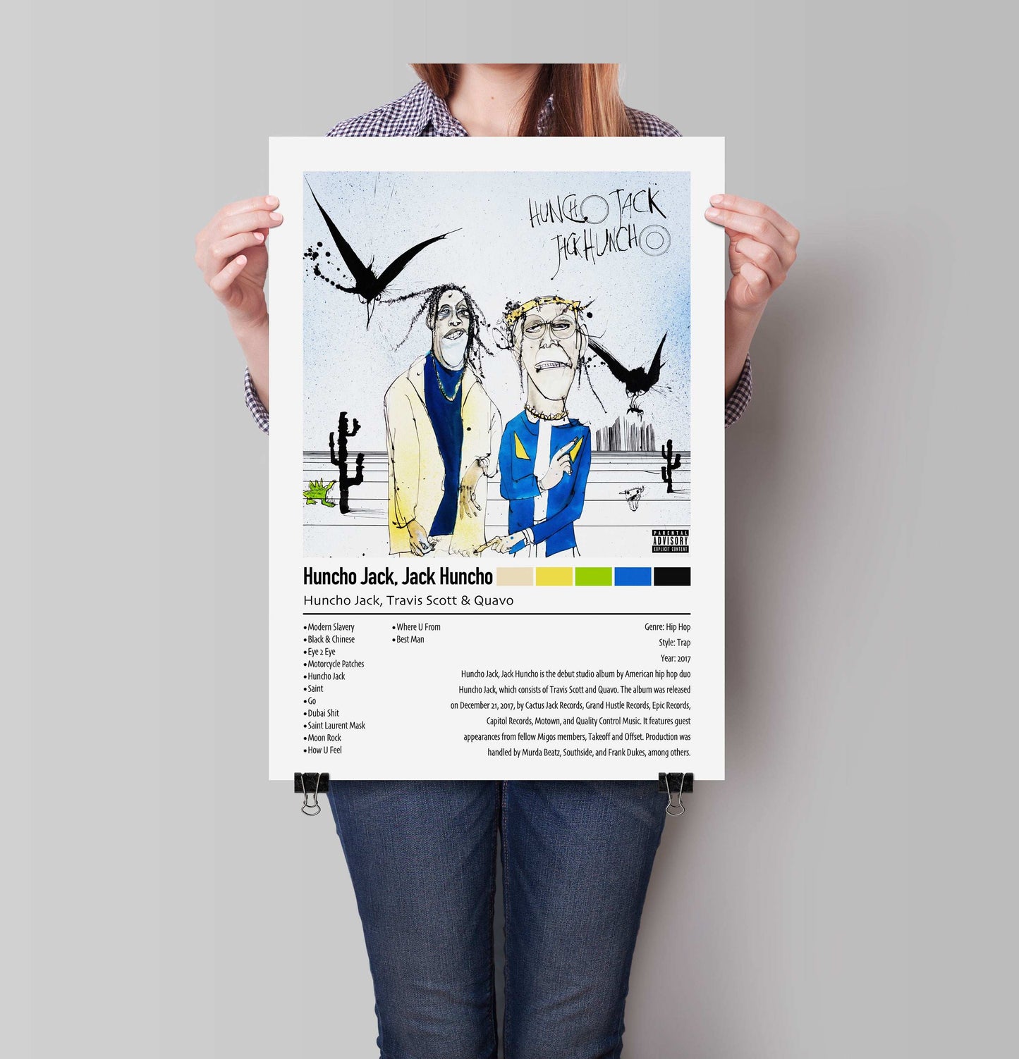 Huncho Jack, Travis Scott & Quavo | Huncho Jack, Jack Huncho | Custom Album Cover Poster Print