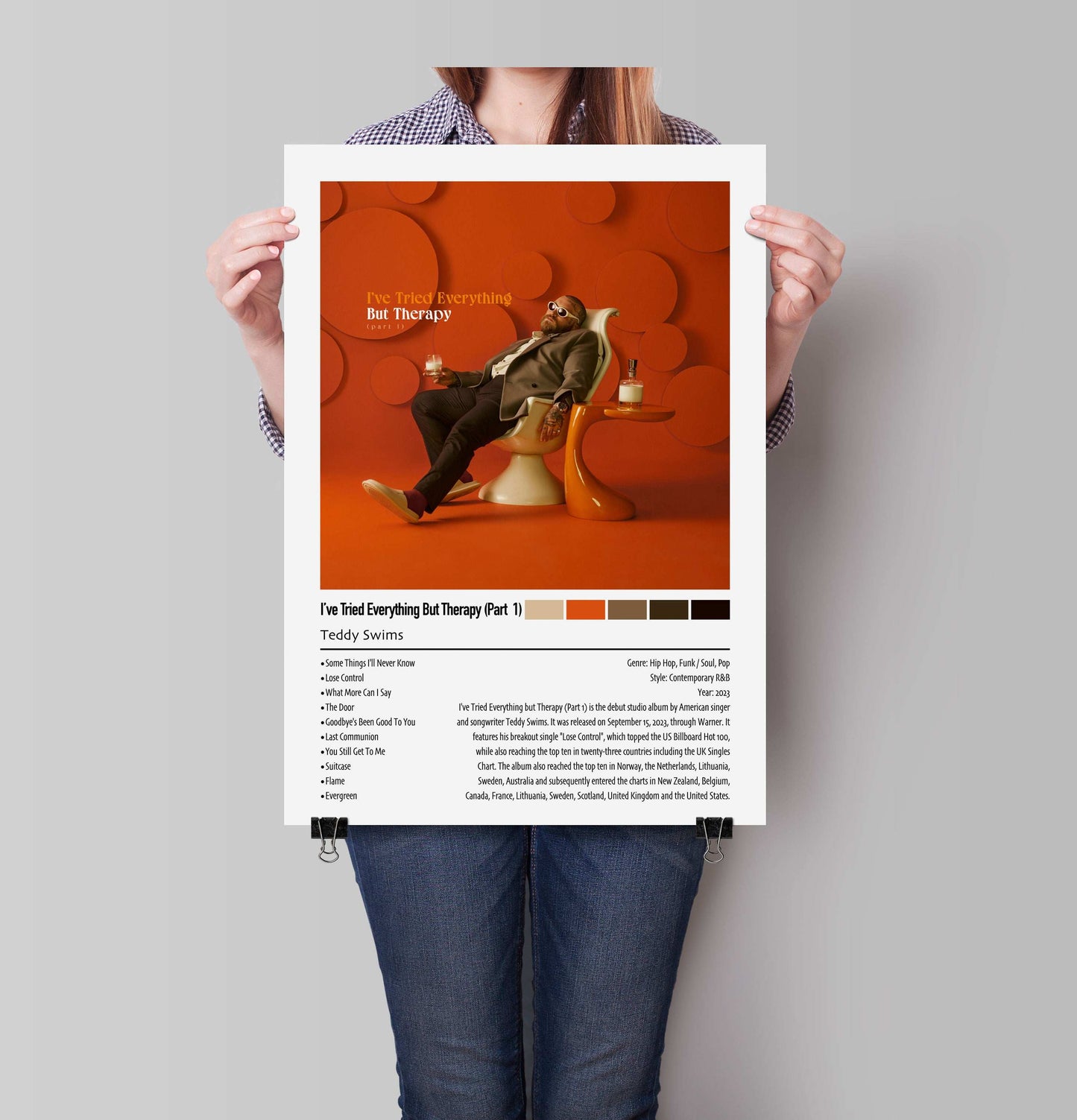 Teddy Swims | I've Tried Everything But Therapy (Part 1) | Custom Album Cover Poster Print