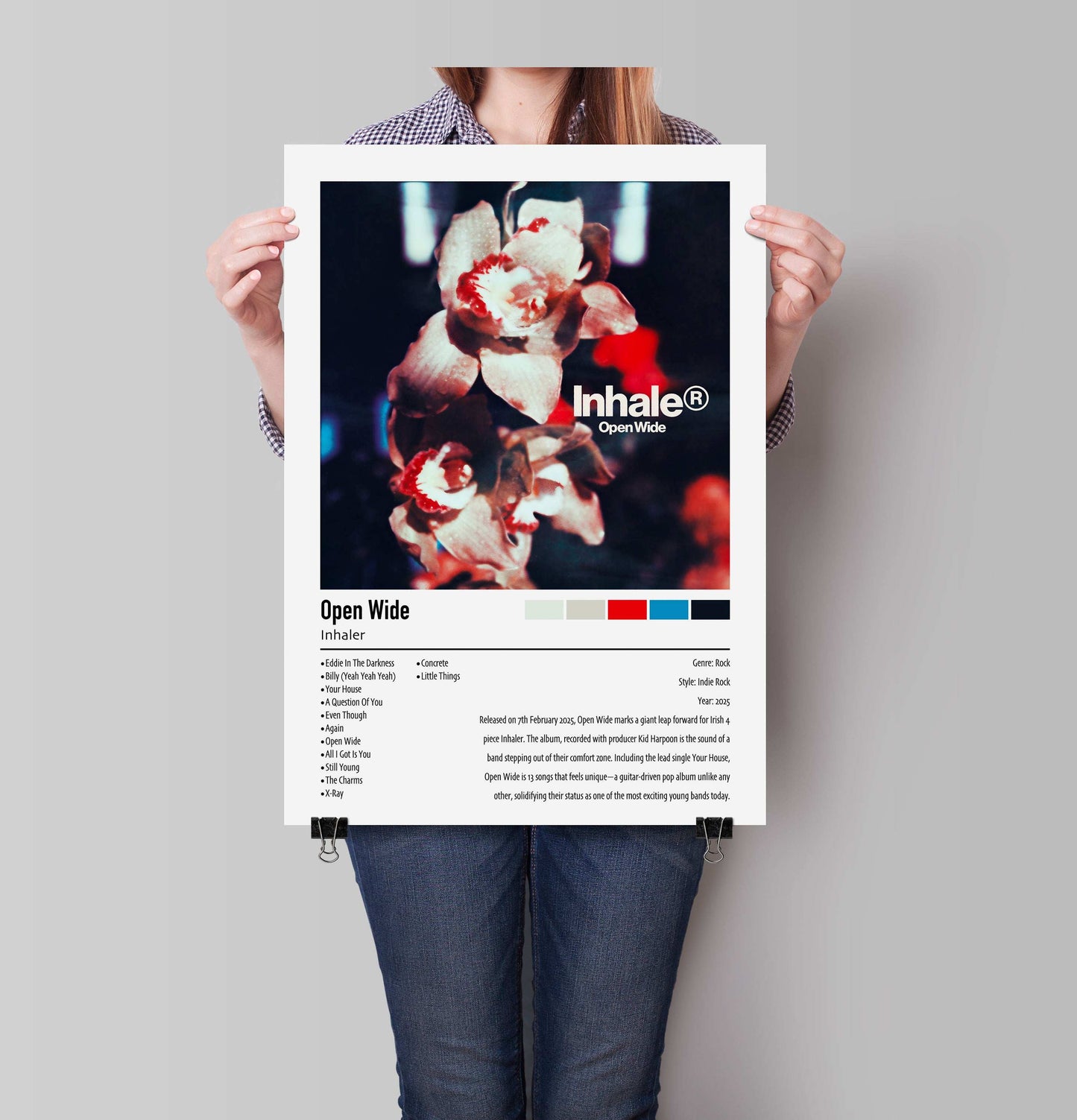 Inhaler | Open Wide | Custom Album Cover Poster Print