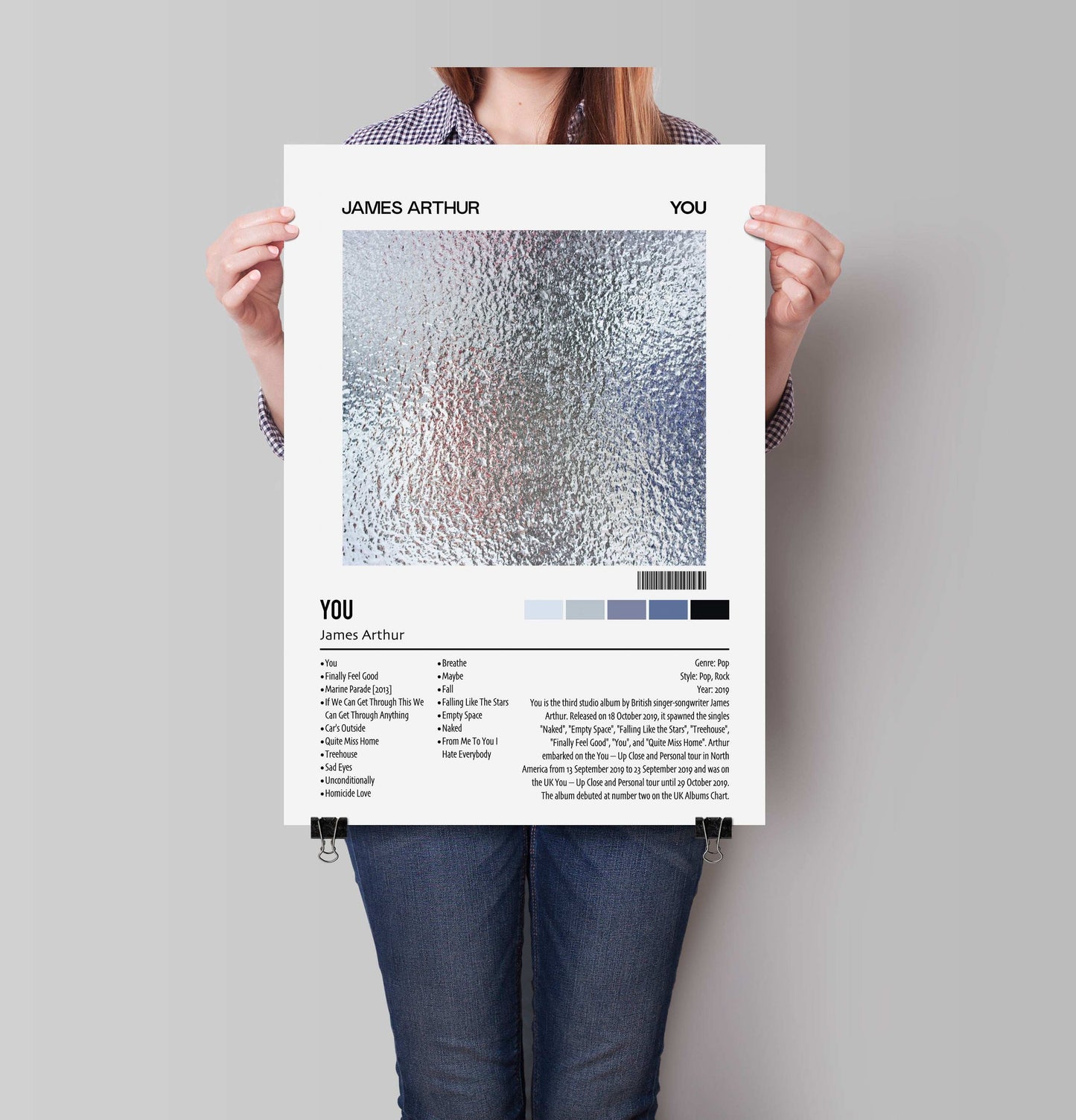 James Arthur | YOU | Custom Album Cover Poster Print
