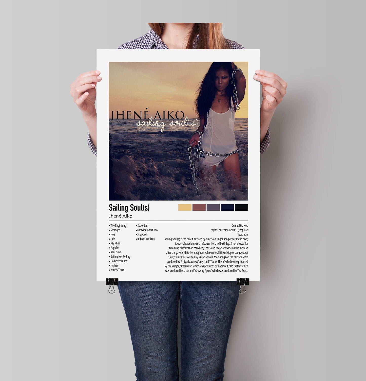 Jhené Aiko | Sailing Soul(s) | Custom Album Cover Poster Print